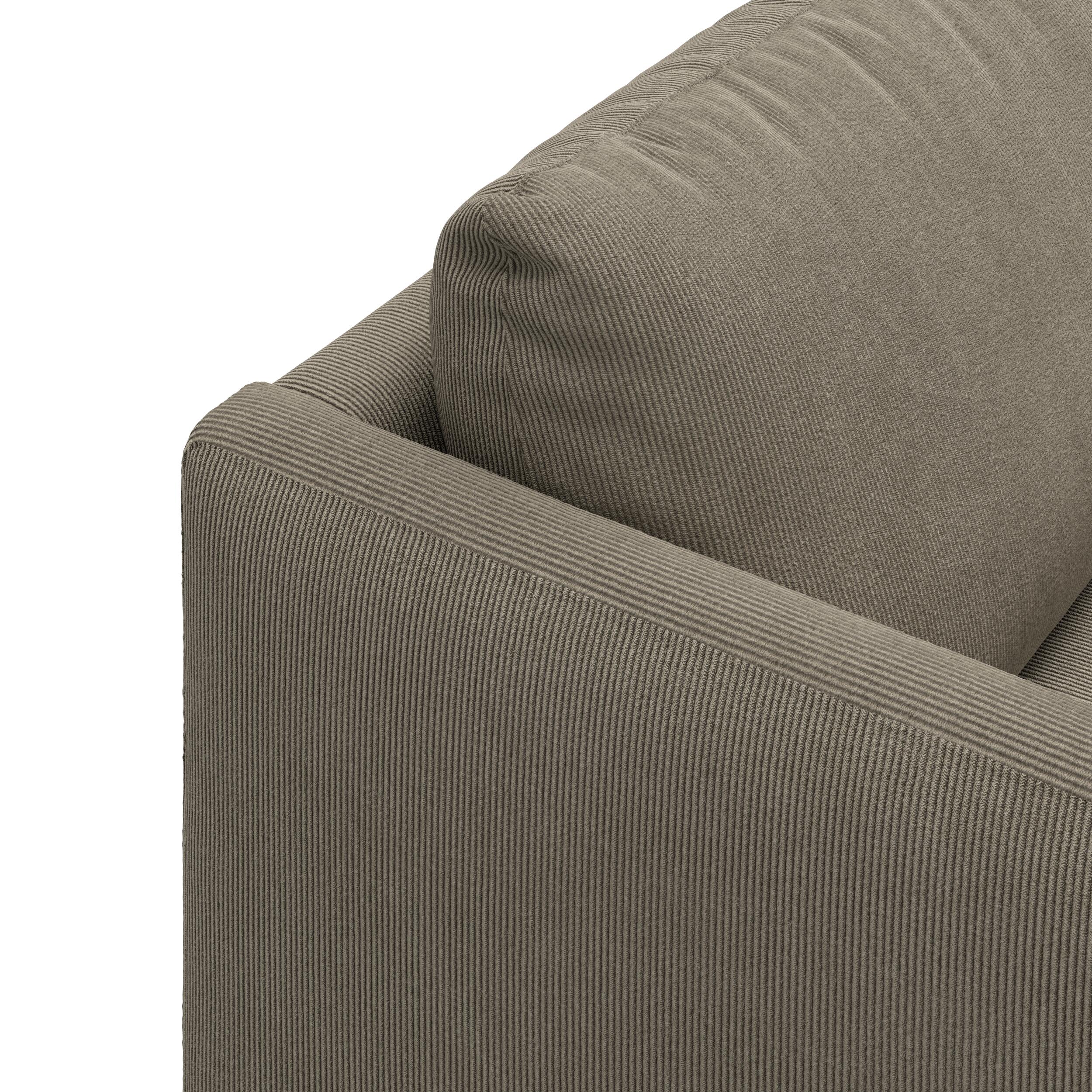 Bjorn højrevendt sofa med pufafslutning 
