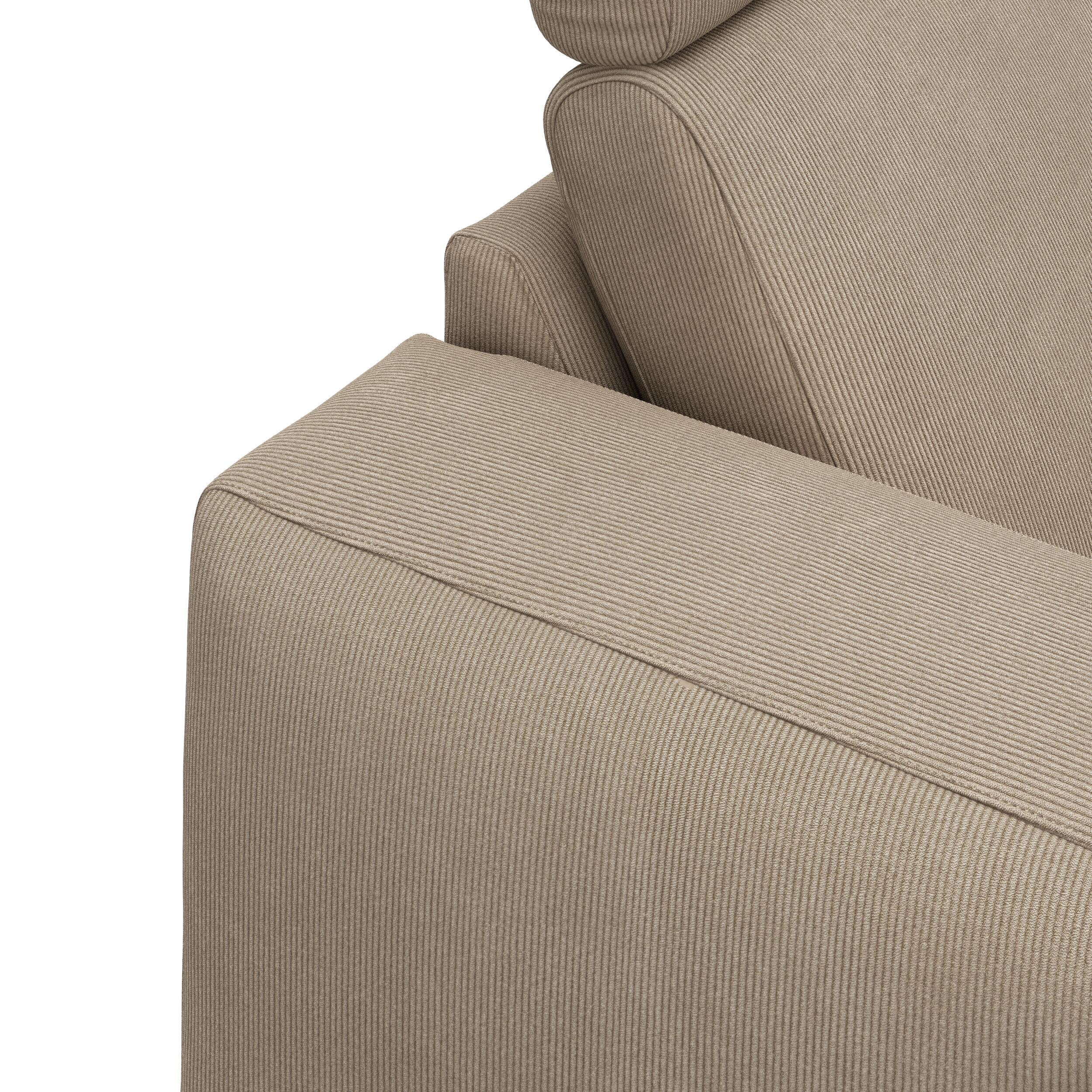 Remus højrevendt sofa med pufafslutning 