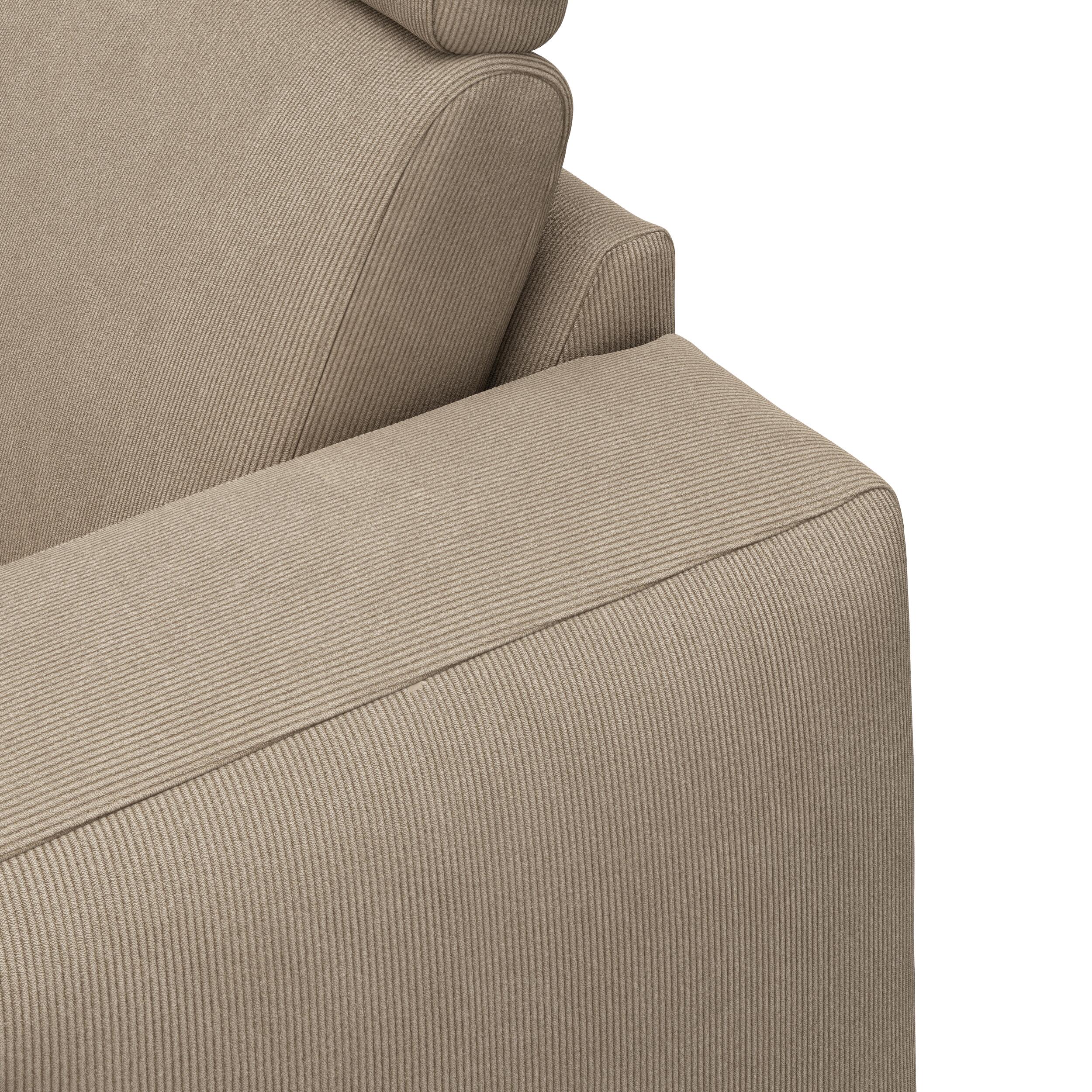 Remus venstrevendt sofa med pufafslutning 