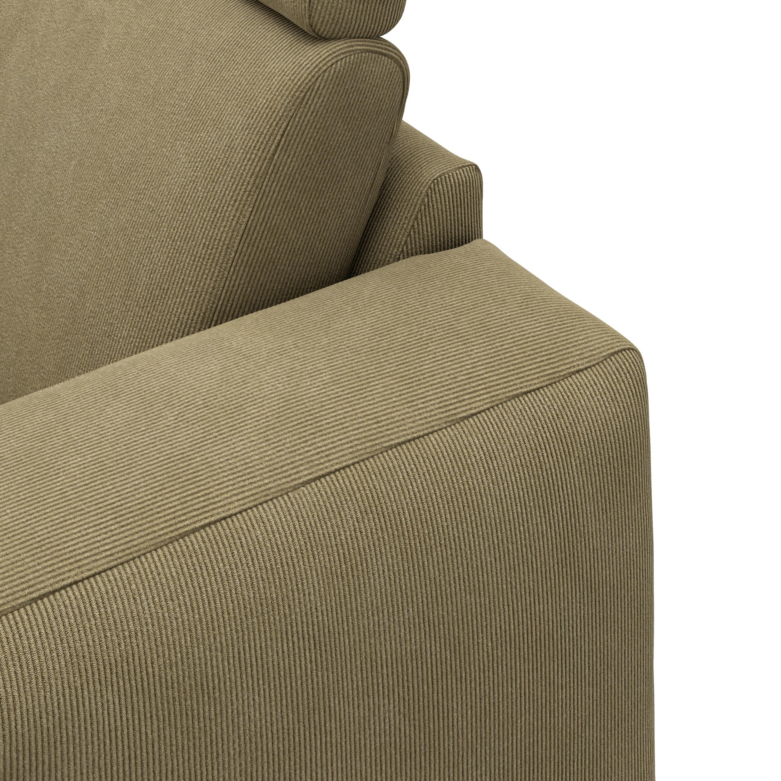 Remus venstrevendt sofa med pufafslutning 