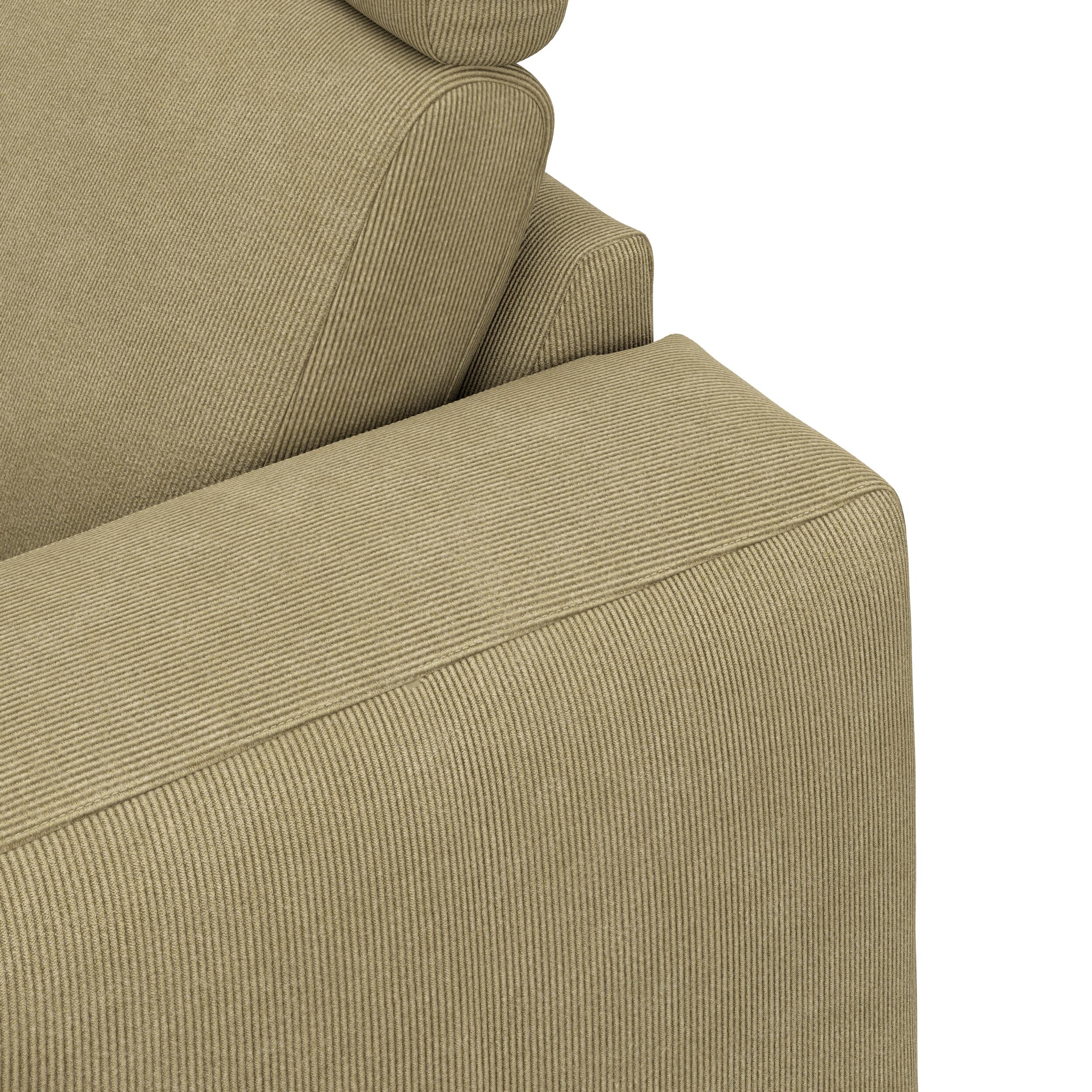 Remus venstrevendt sofa med pufafslutning 