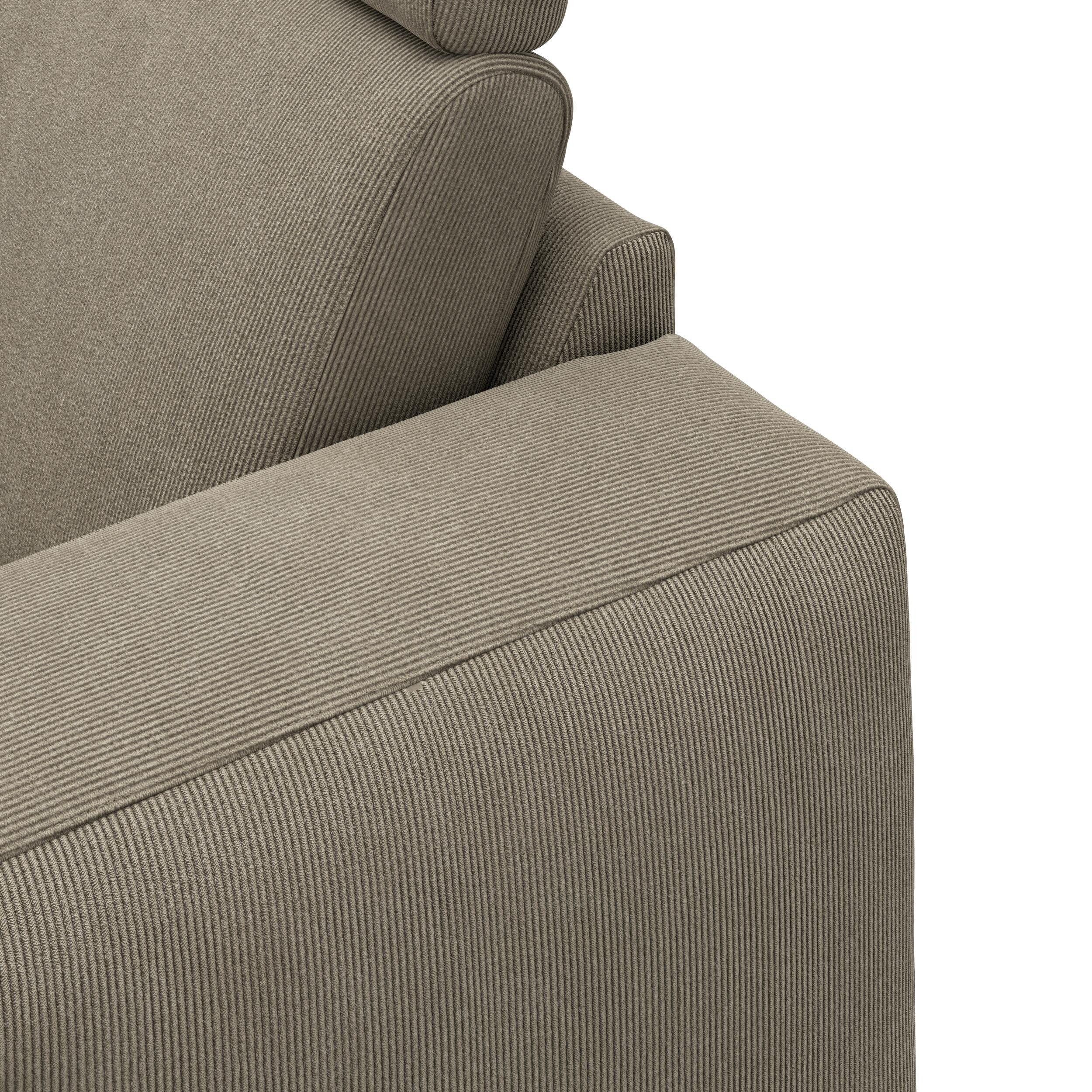 Remus venstrevendt sofa med pufafslutning 