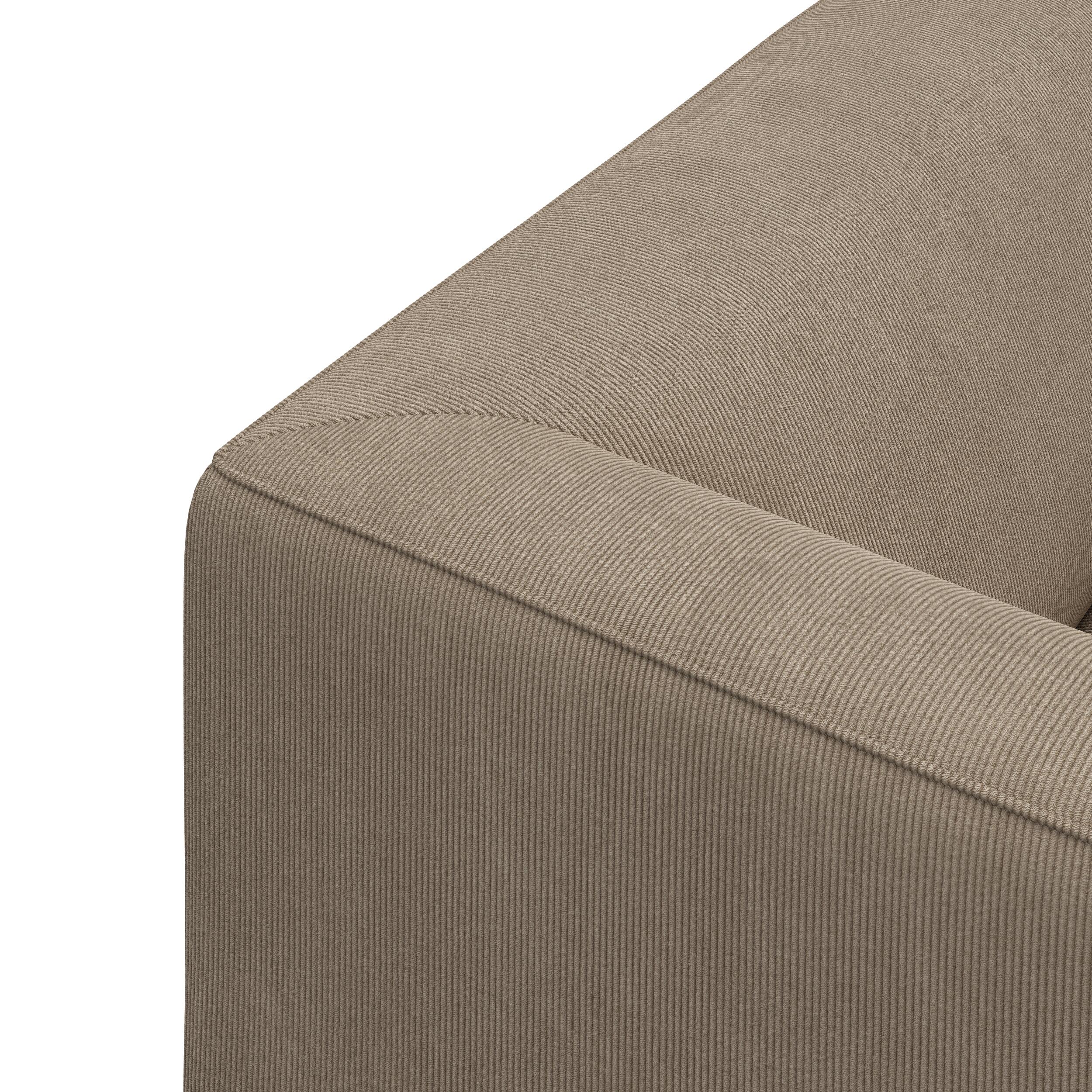 Teron højrevendt sofa med pufafslutning 