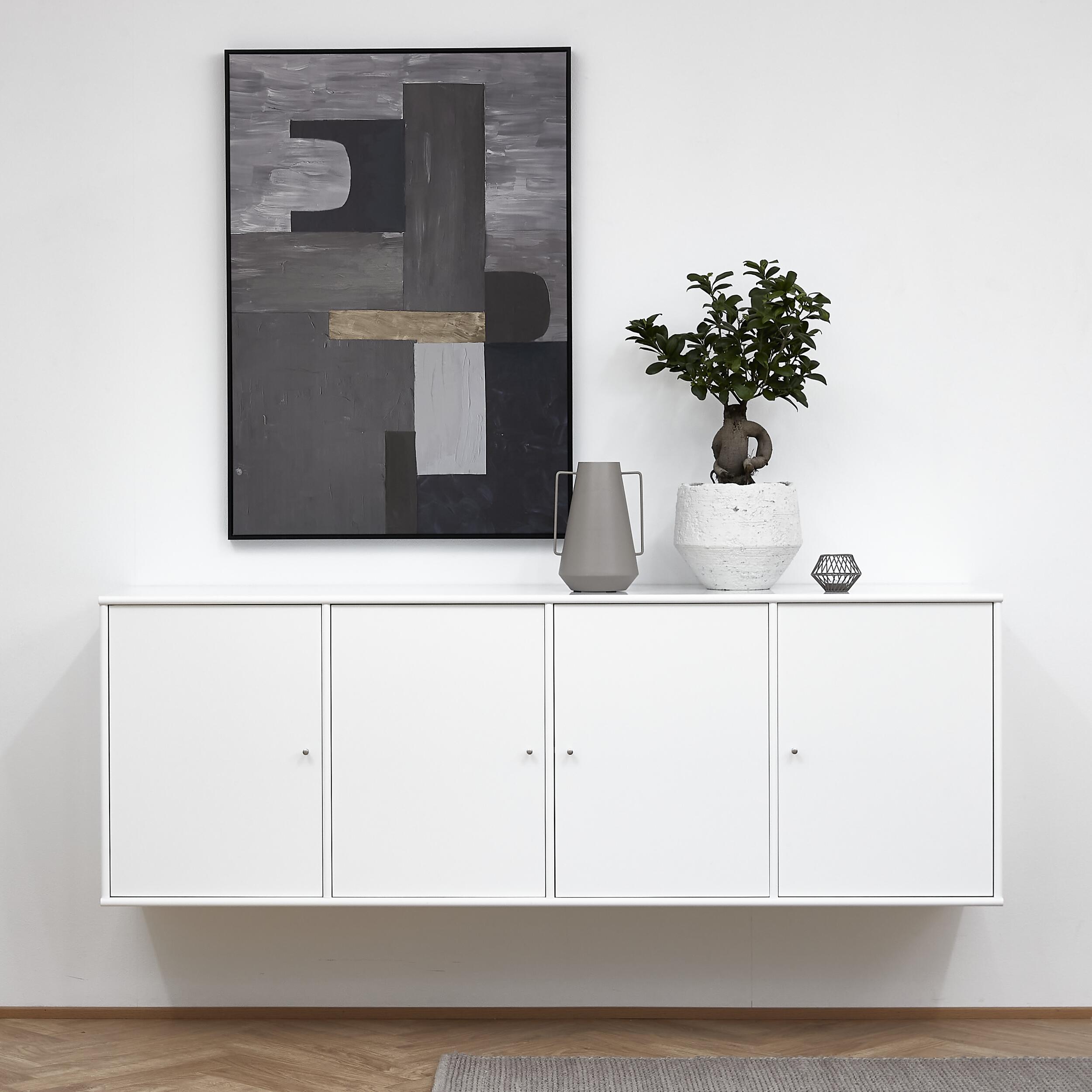 Mistral Classic Reol med 4 låger hvid