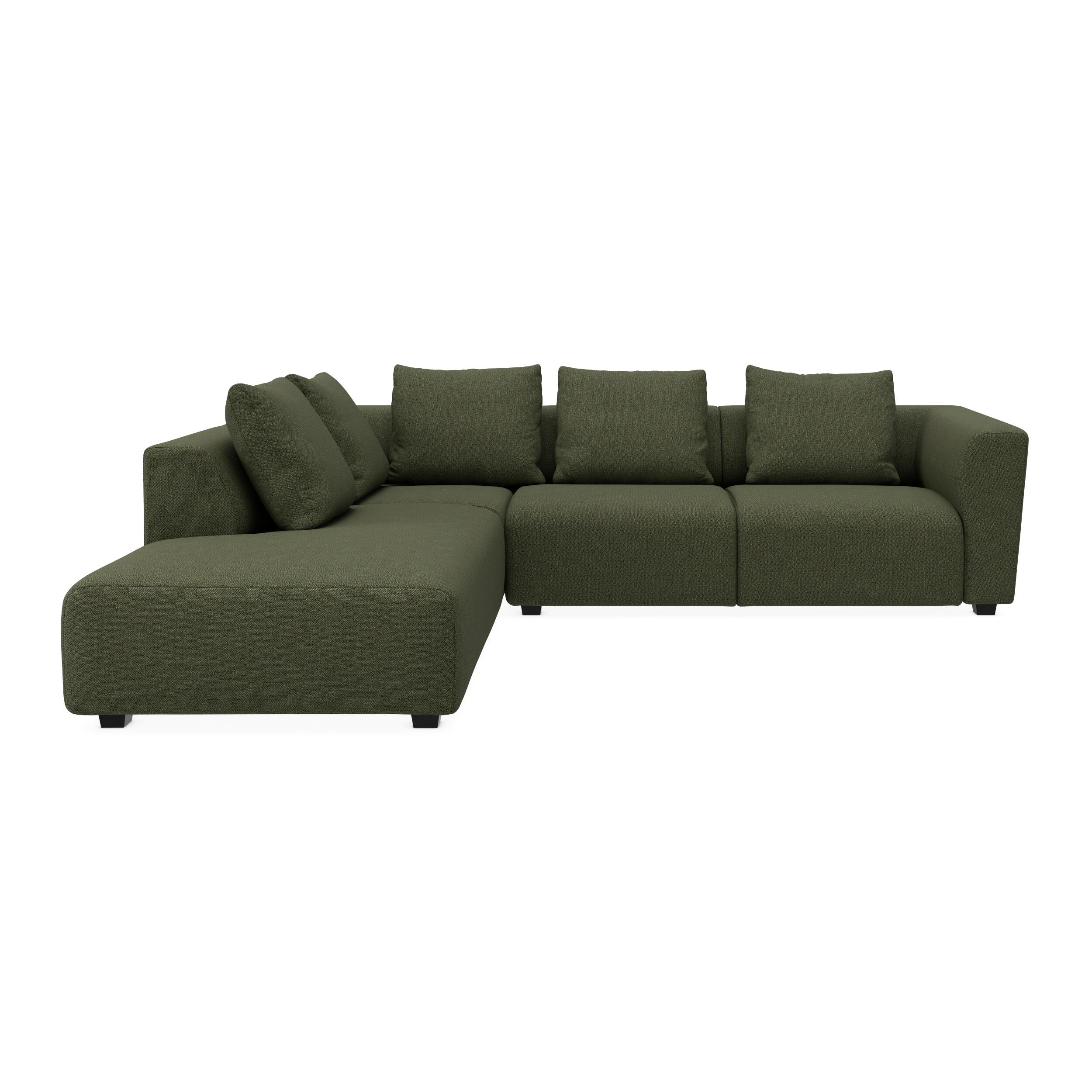 Solaro venstrevendt hjørnesofa med pufafslutning 
