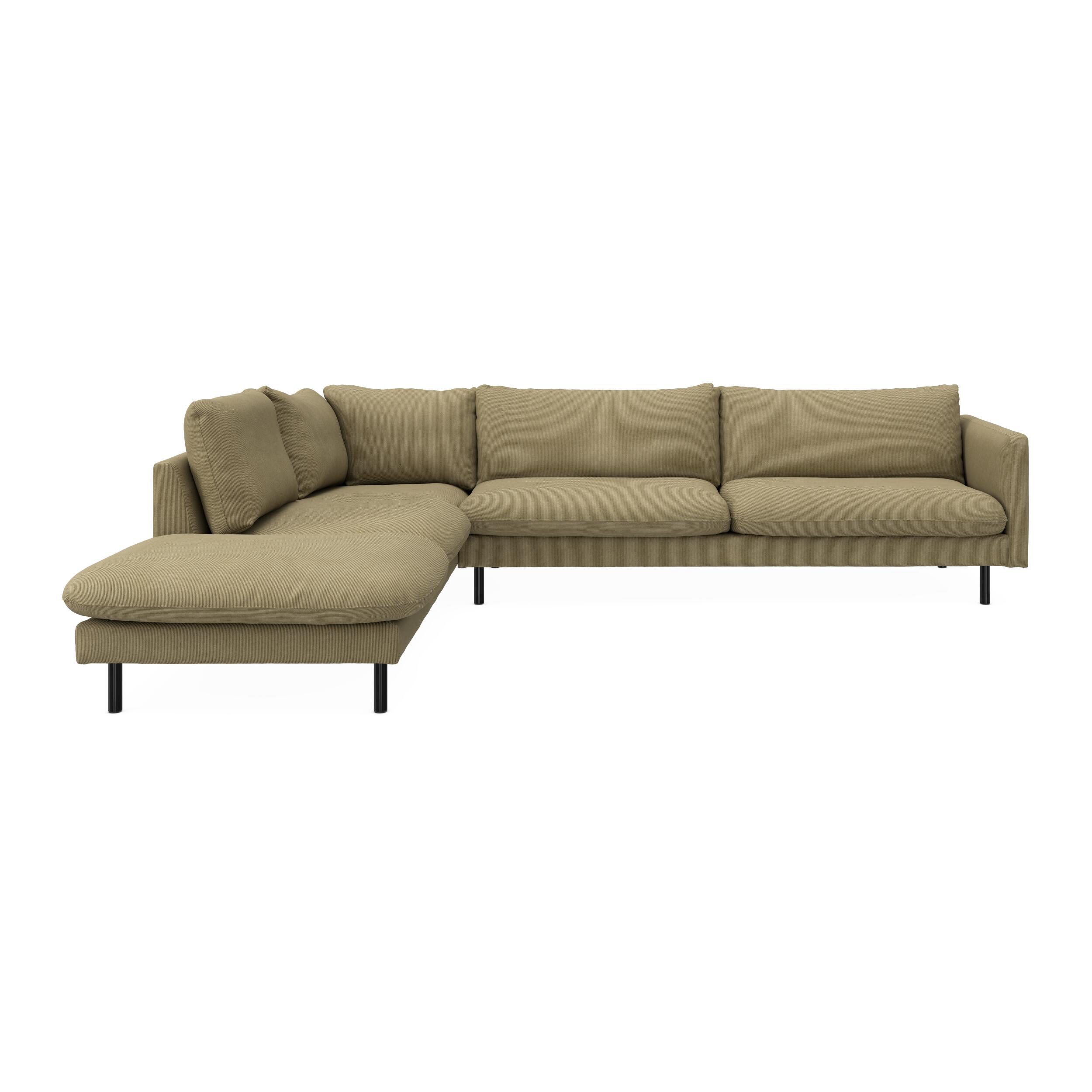 Bjorn venstrevendt sofa med pufafslutning 
