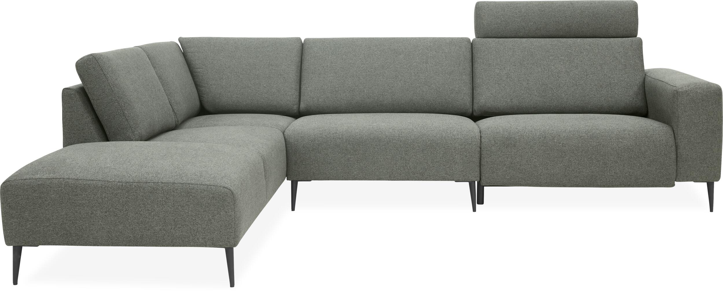 Remus venstrevendt sofa med pufafslutning 