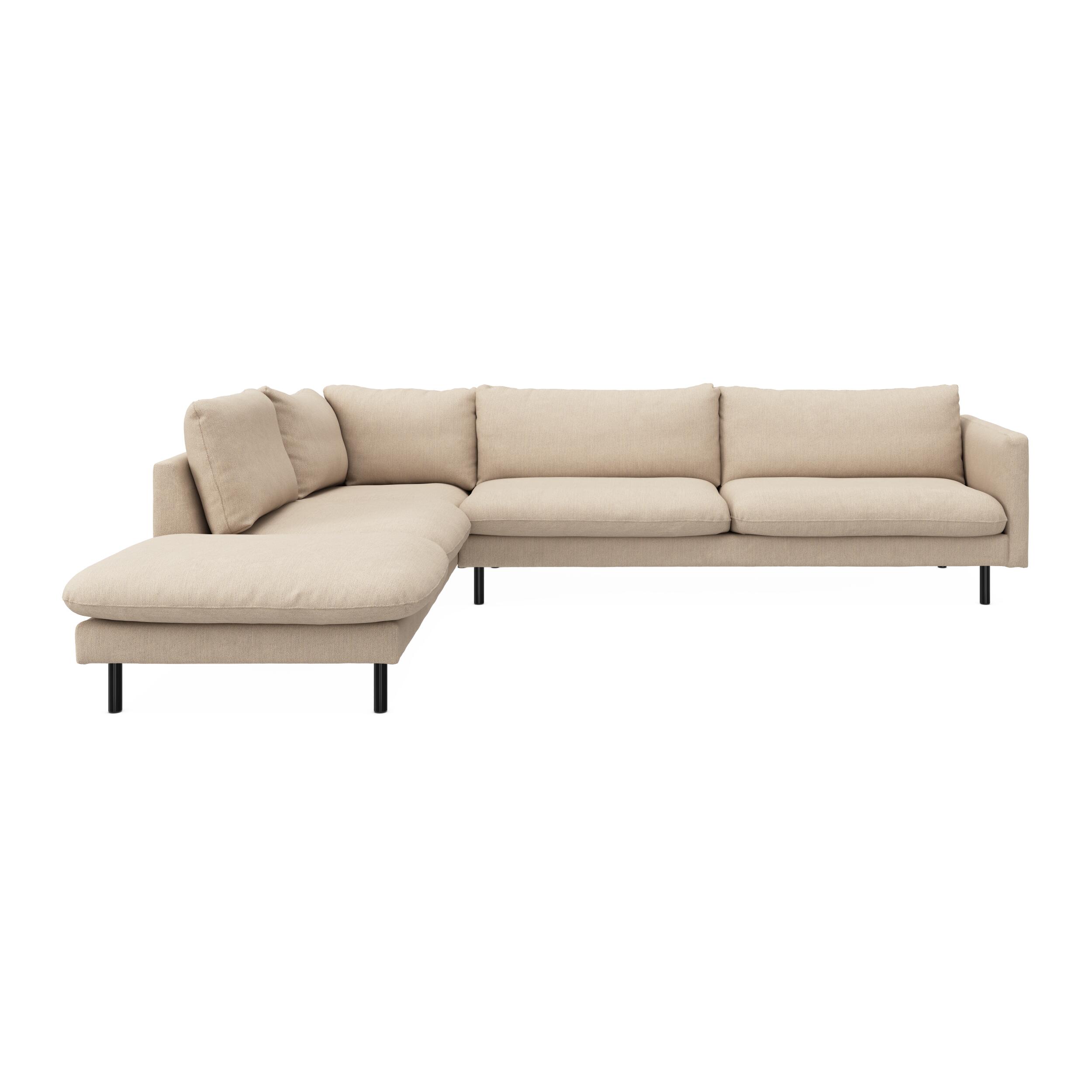 Bjorn venstrevendt sofa med pufafslutning 