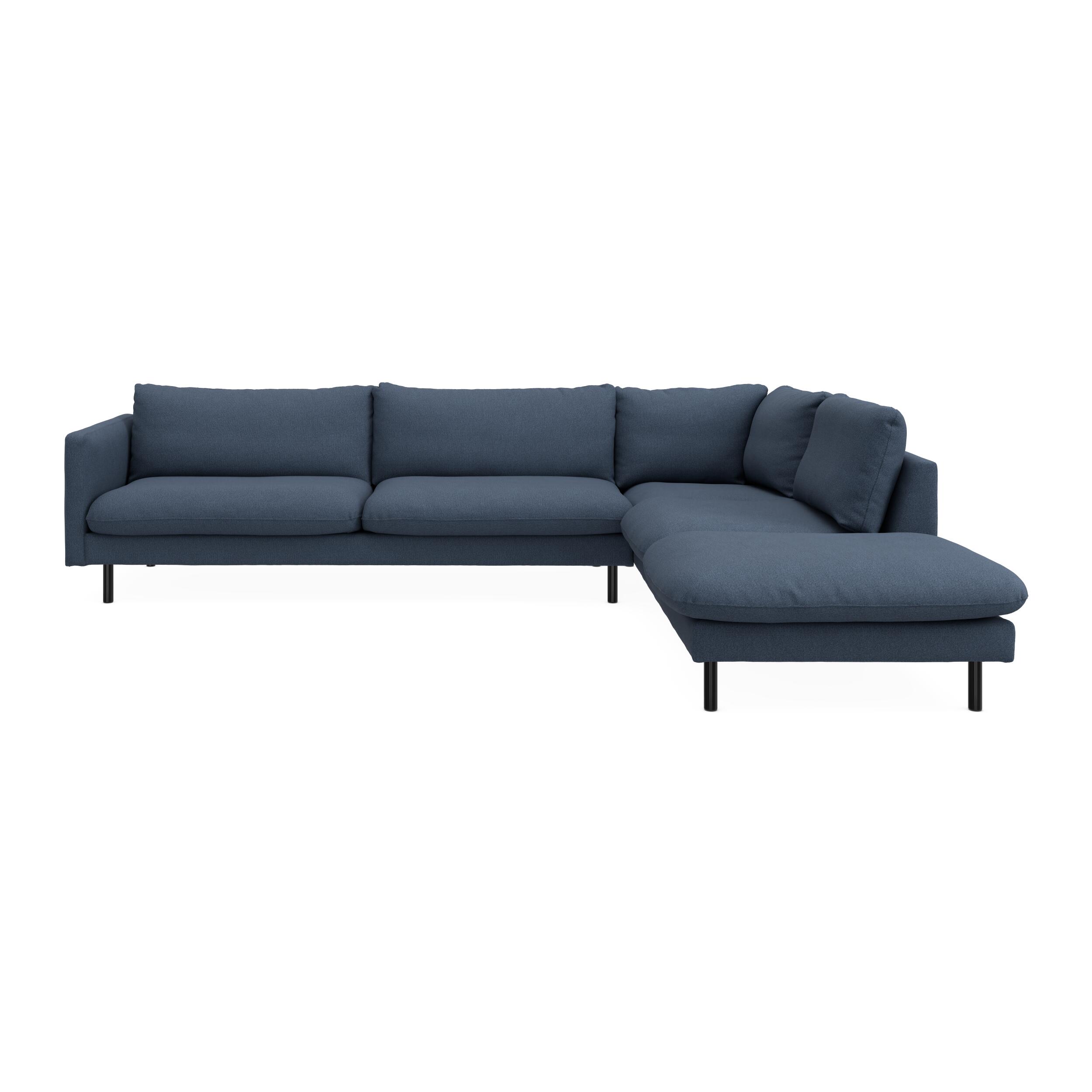 Bjorn højrevendt sofa med pufafslutning 