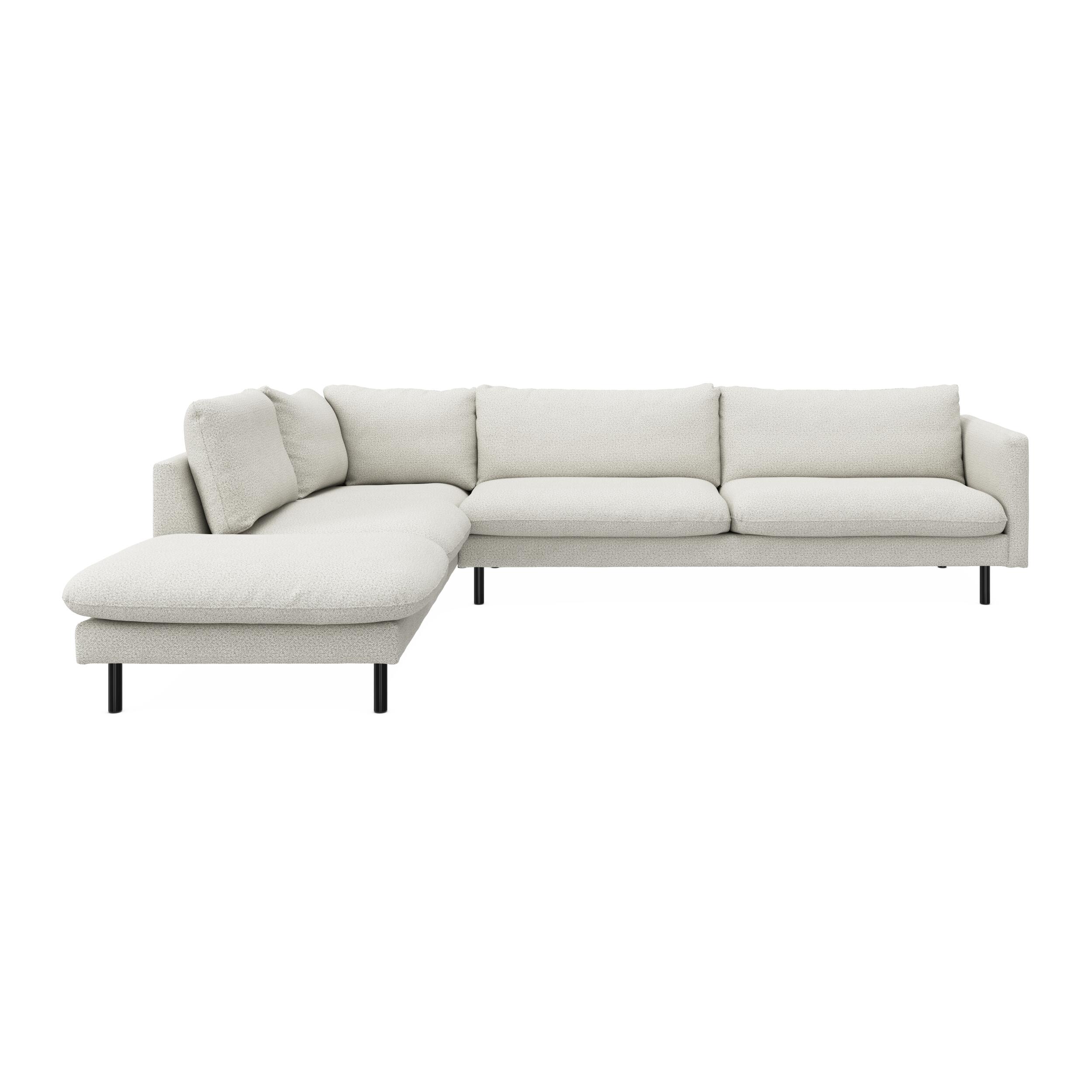 Bjorn venstrevendt sofa med pufafslutning 