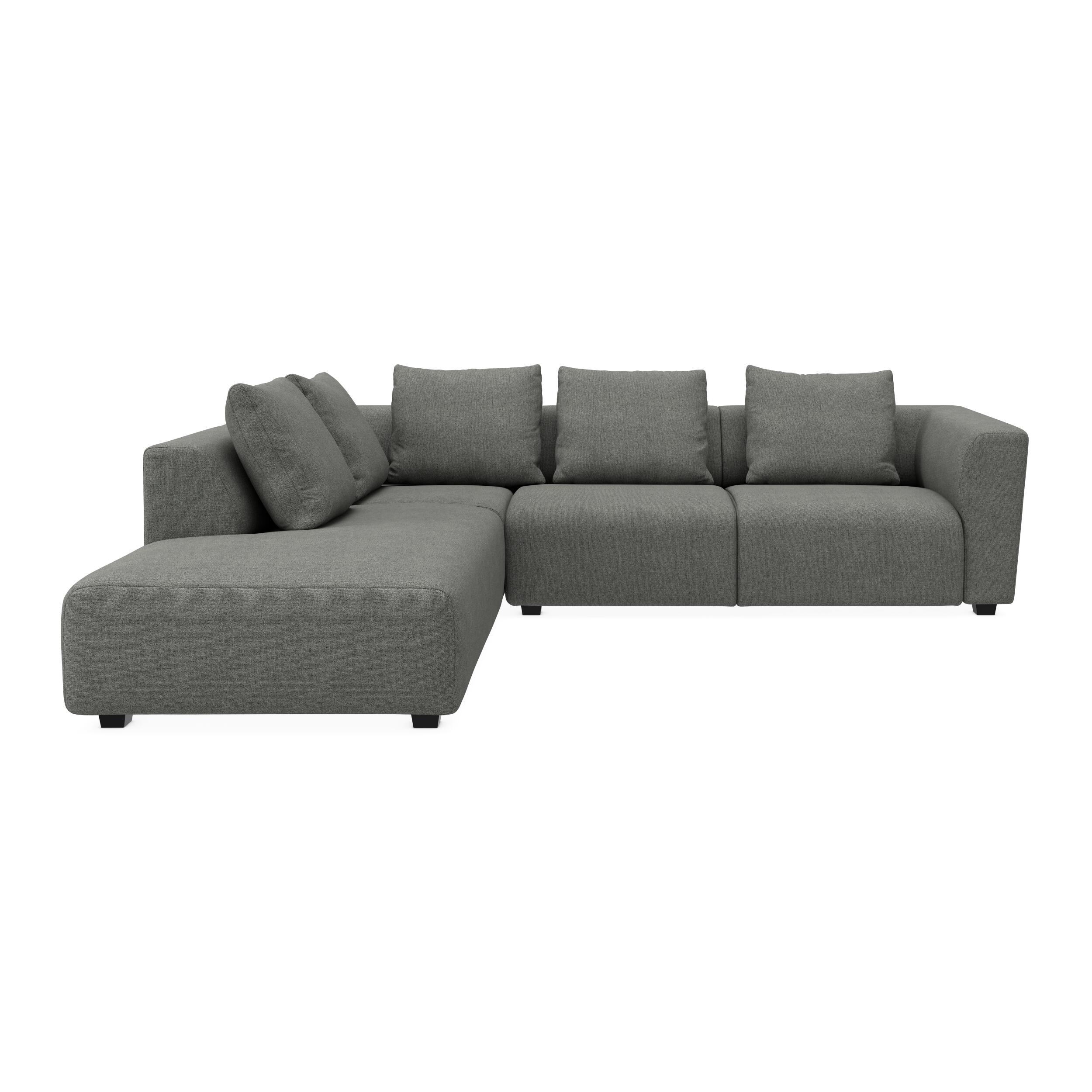 Solaro venstrevendt hjørnesofa med pufafslutning 