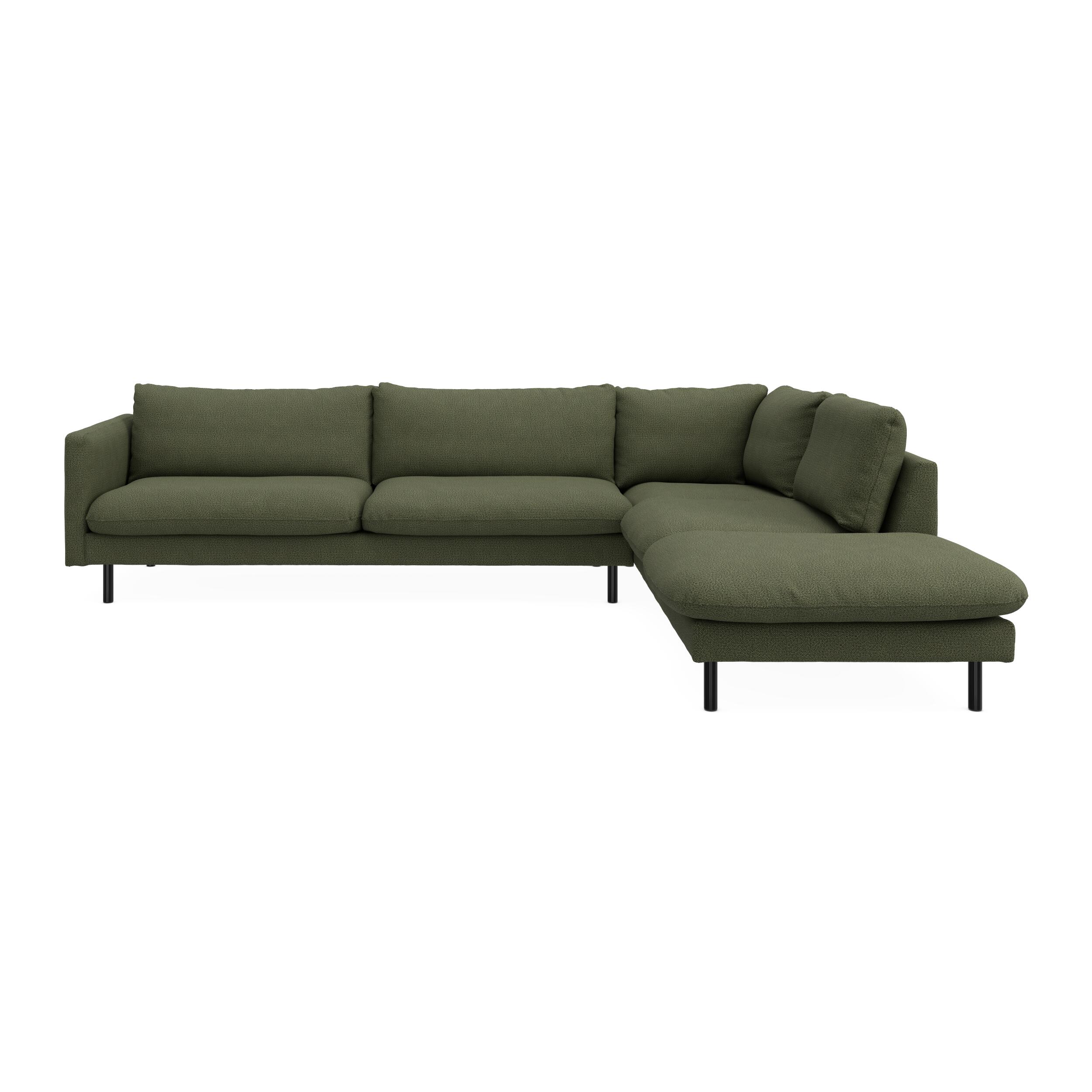 Bjorn højrevendt sofa med pufafslutning 