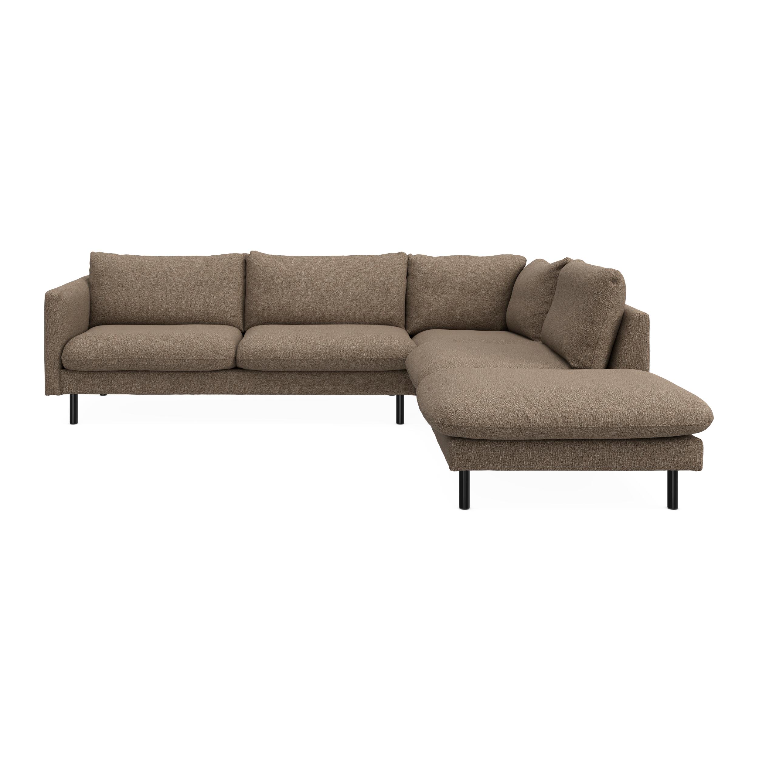 Bjorn højrevendt sofa med pufafslutning 