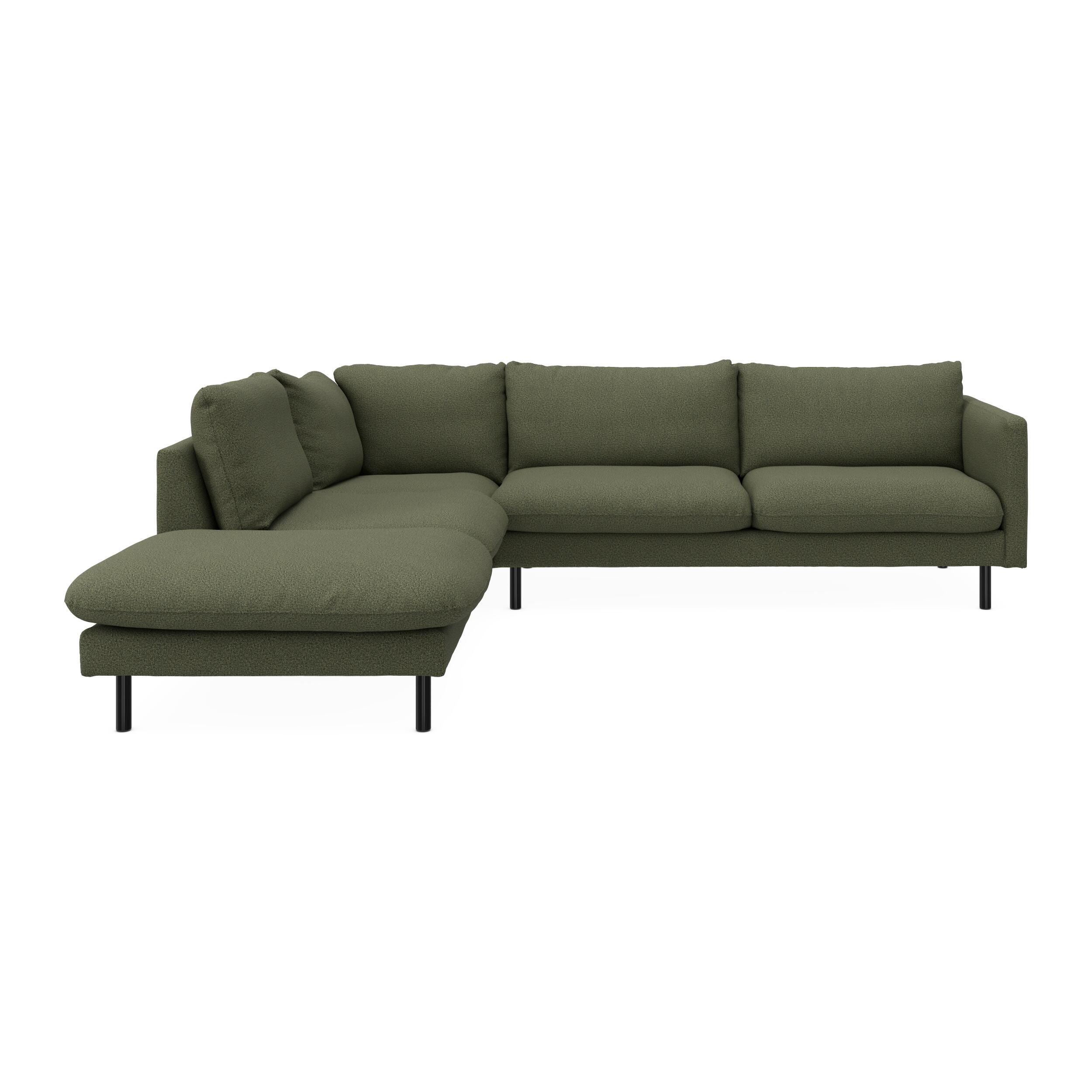 Bjorn venstrevendt sofa med pufafslutning 