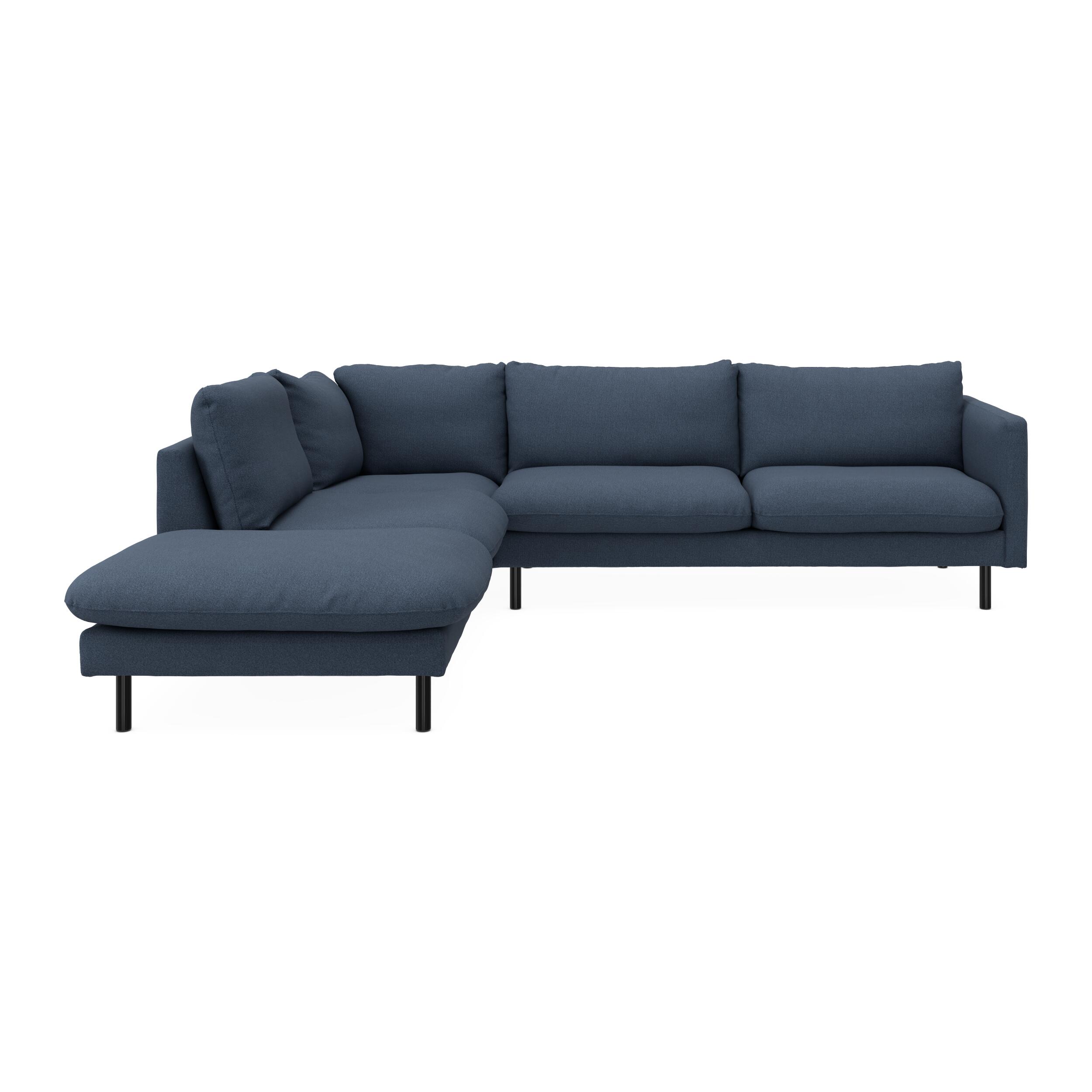 Bjorn venstrevendt sofa med pufafslutning 