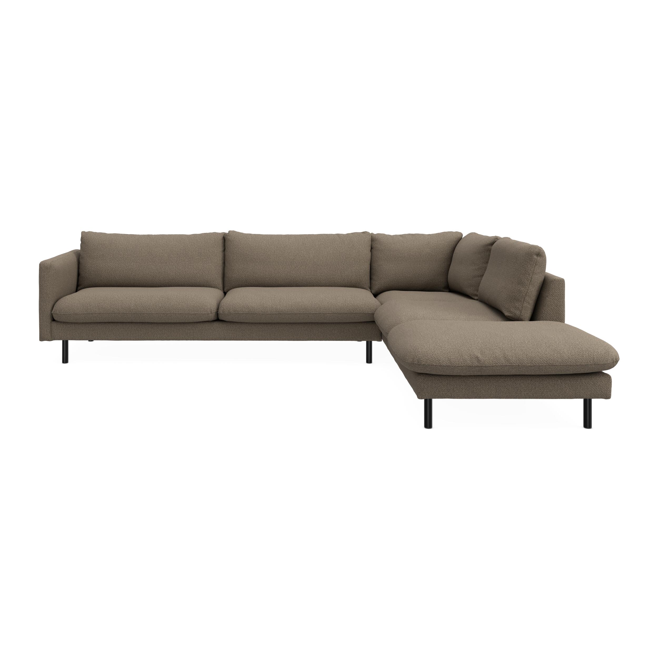 Bjorn højrevendt sofa med pufafslutning 