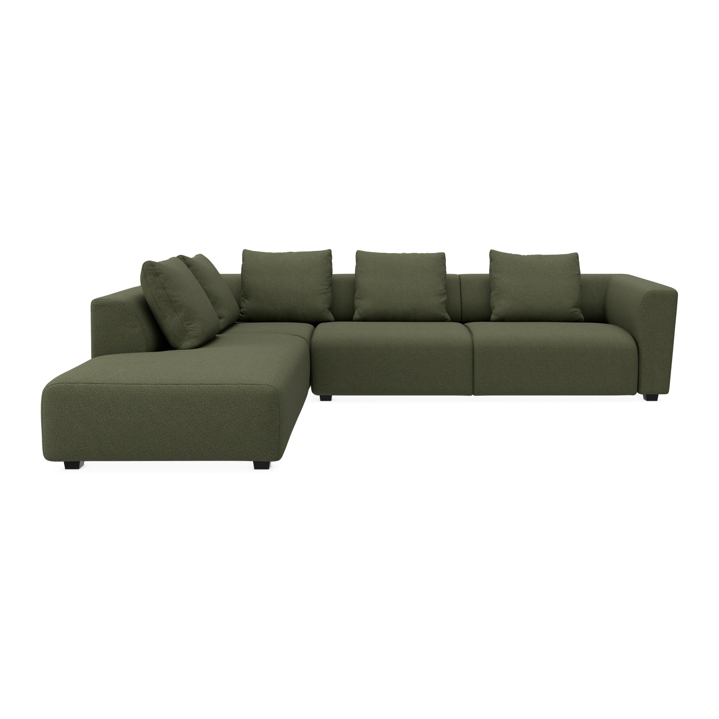 Solaro venstrevendt hjørnesofa med pufafslutning 