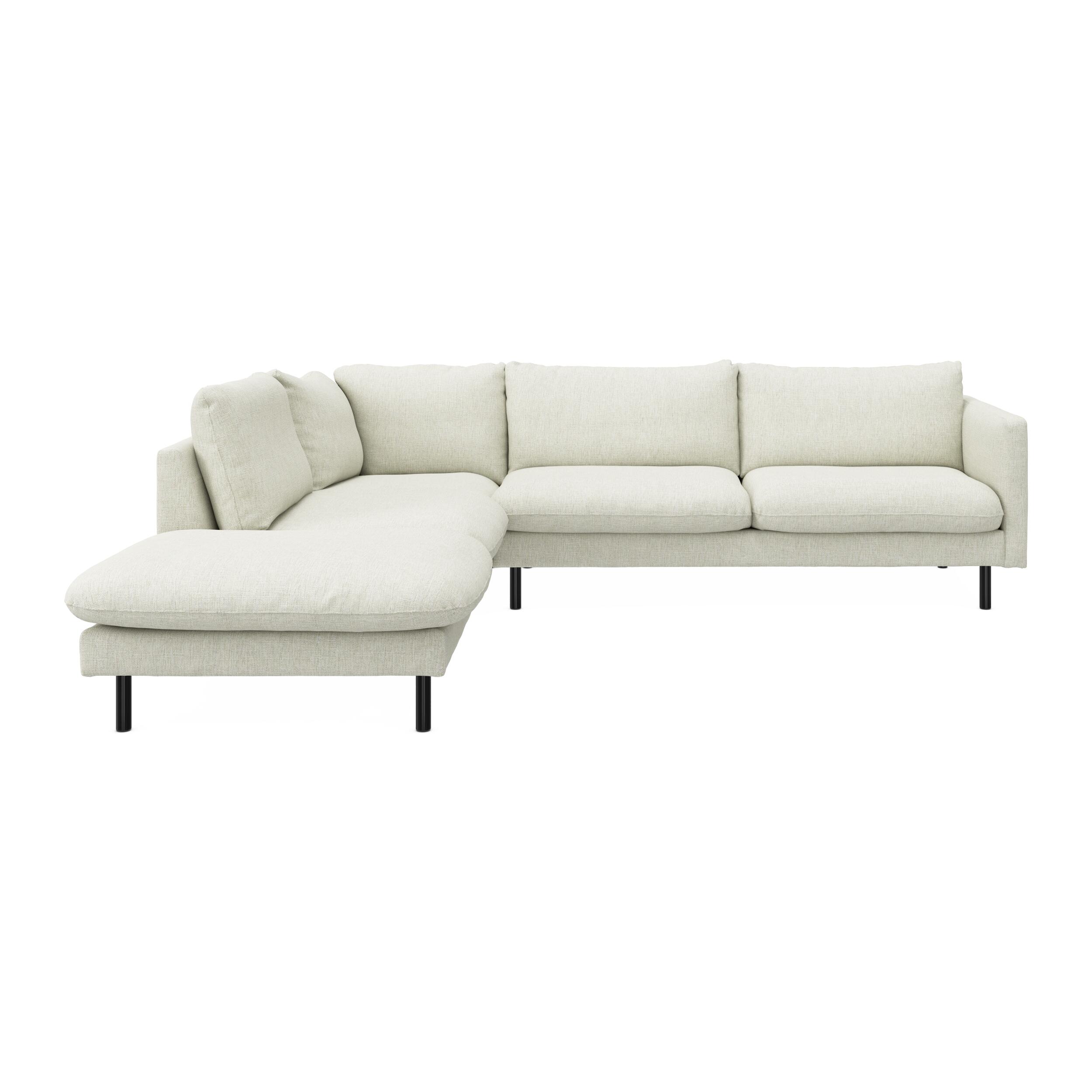 Bjorn venstrevendt sofa med pufafslutning 