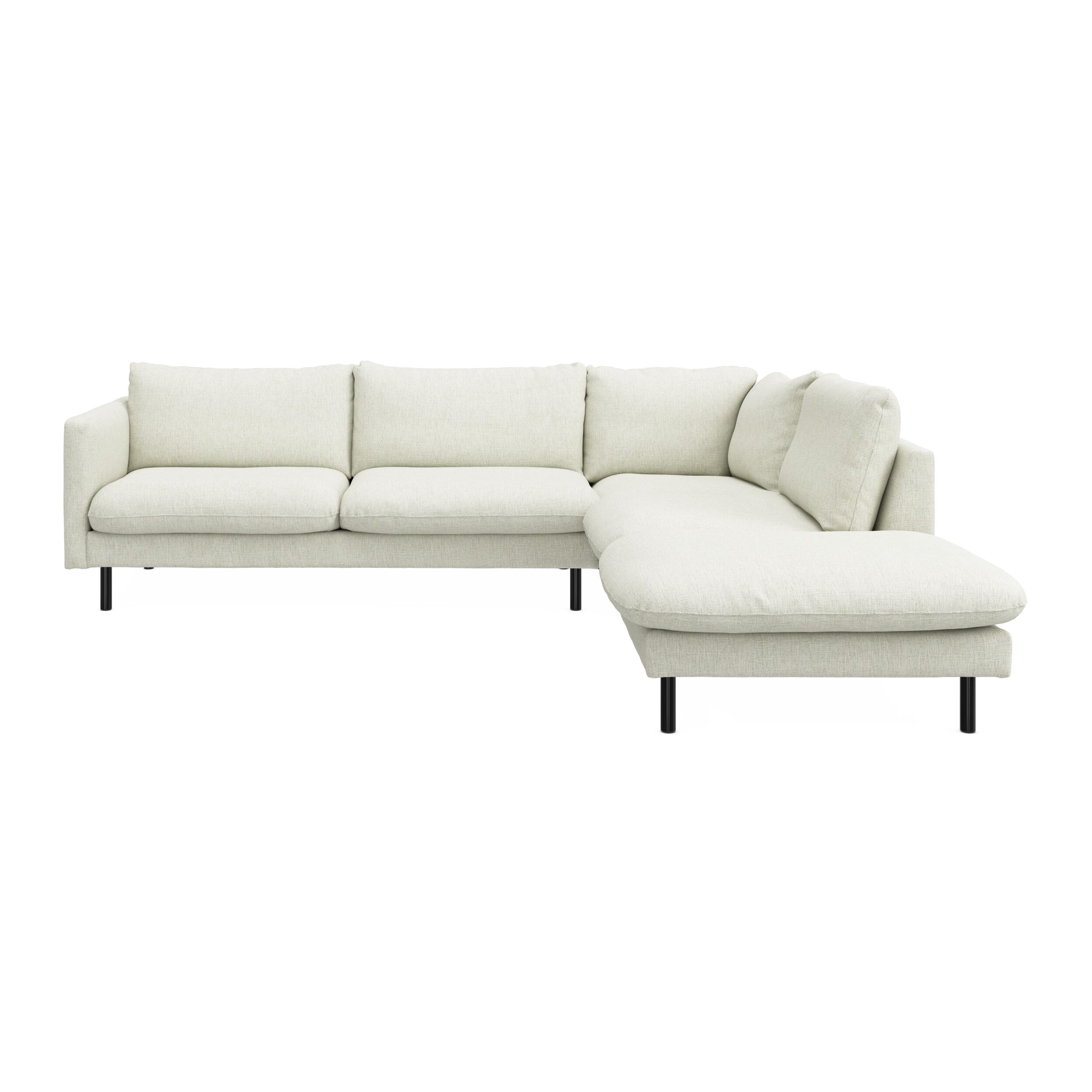 Bjorn højrevendt sofa med pufafslutning 