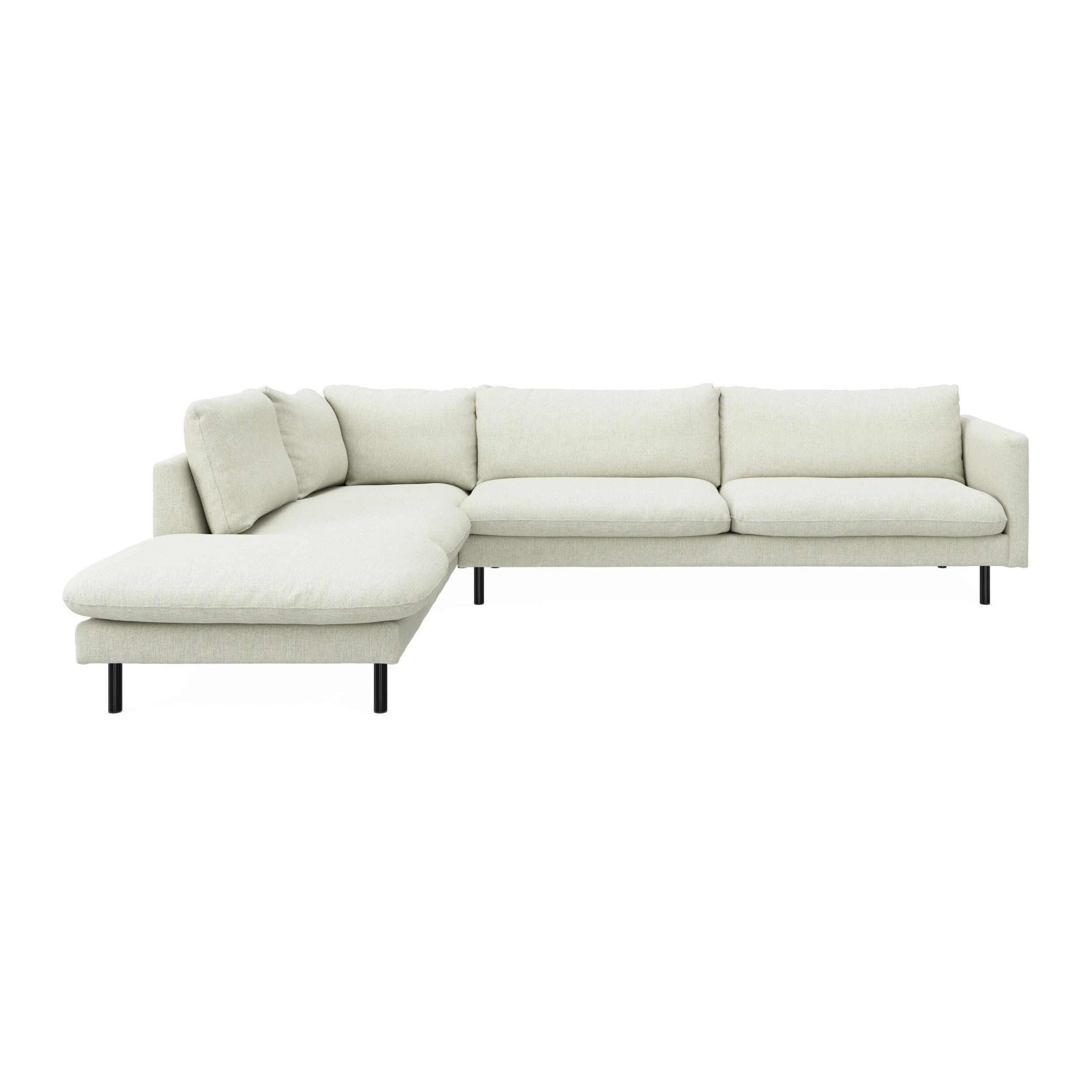 Bjorn venstrevendt sofa med pufafslutning 