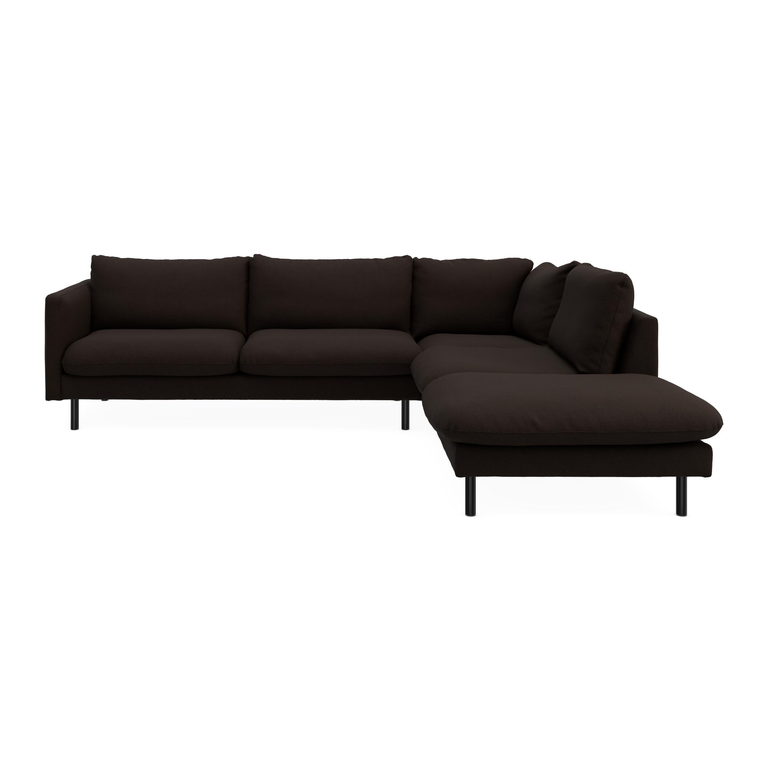 Bjorn højrevendt sofa med pufafslutning 