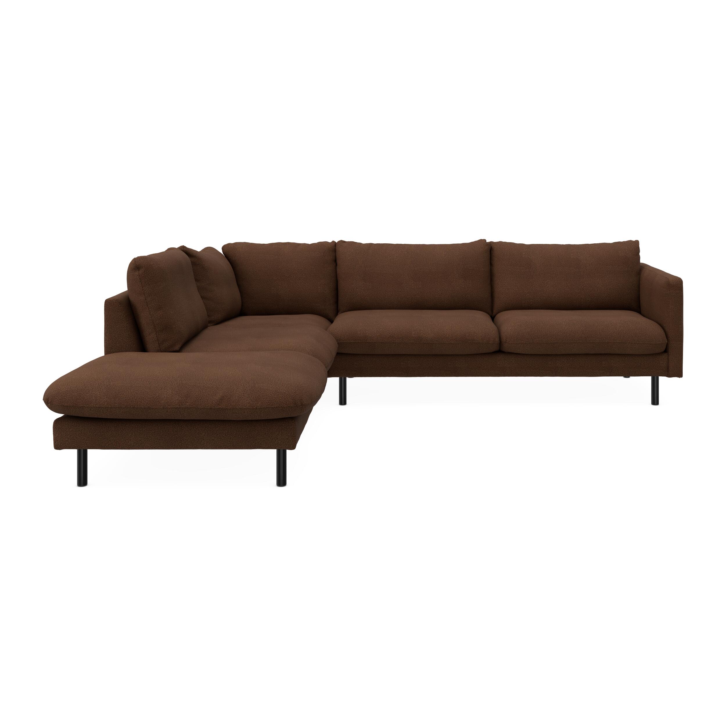Bjorn venstrevendt sofa med pufafslutning 