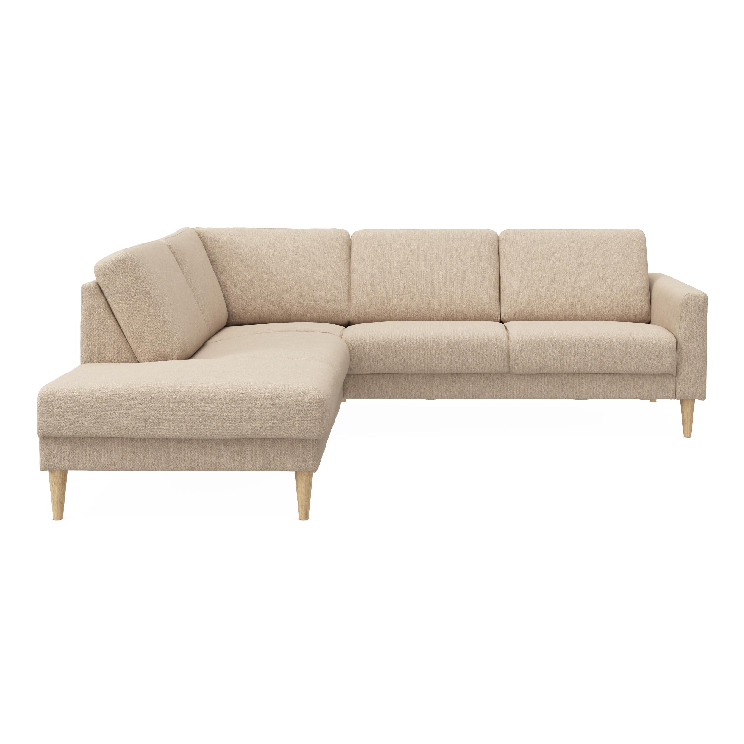 Linea venstrevendt hjørnesofa med pufafslutning 