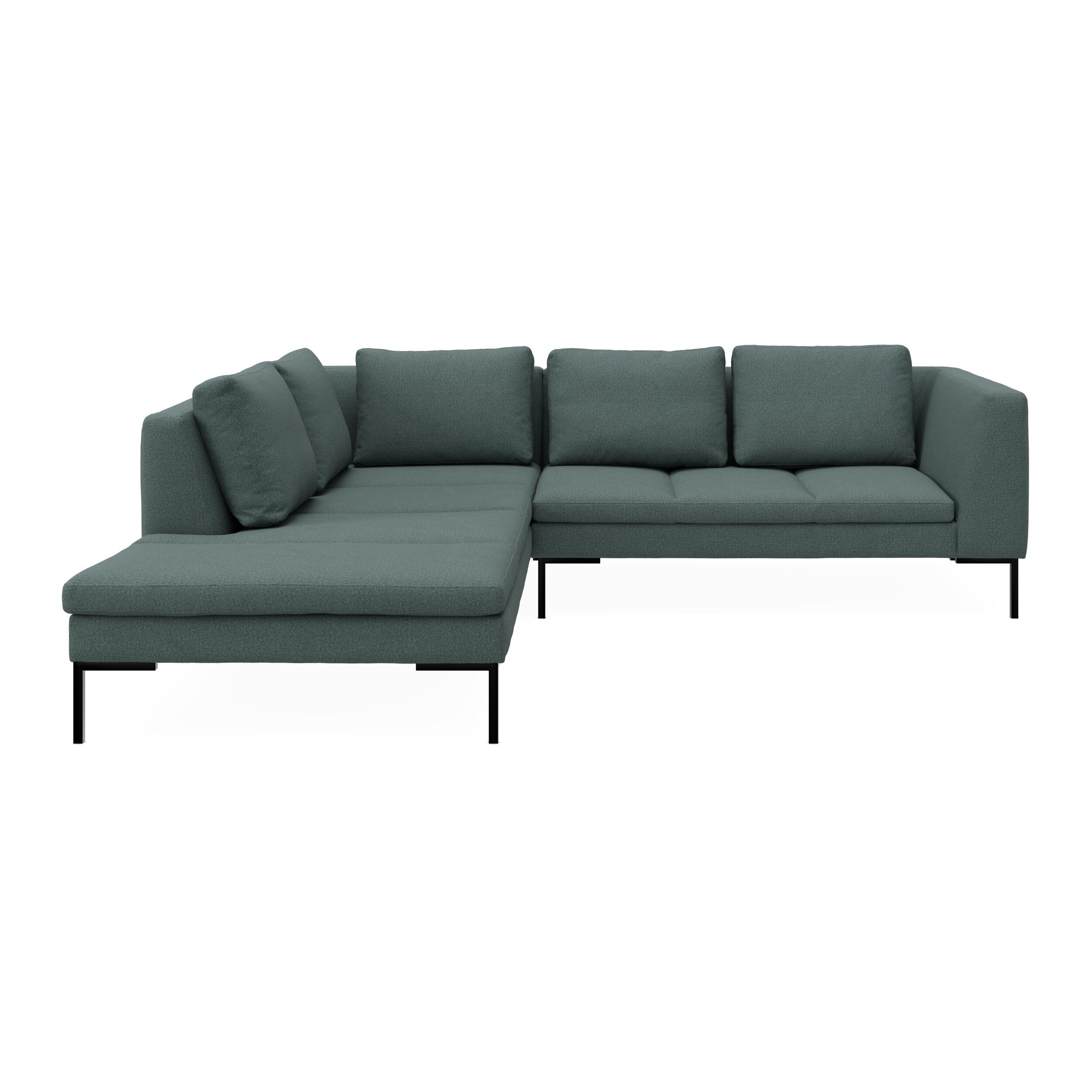 Nordskov venstrevendt hjørnesofa med pufafslutning 