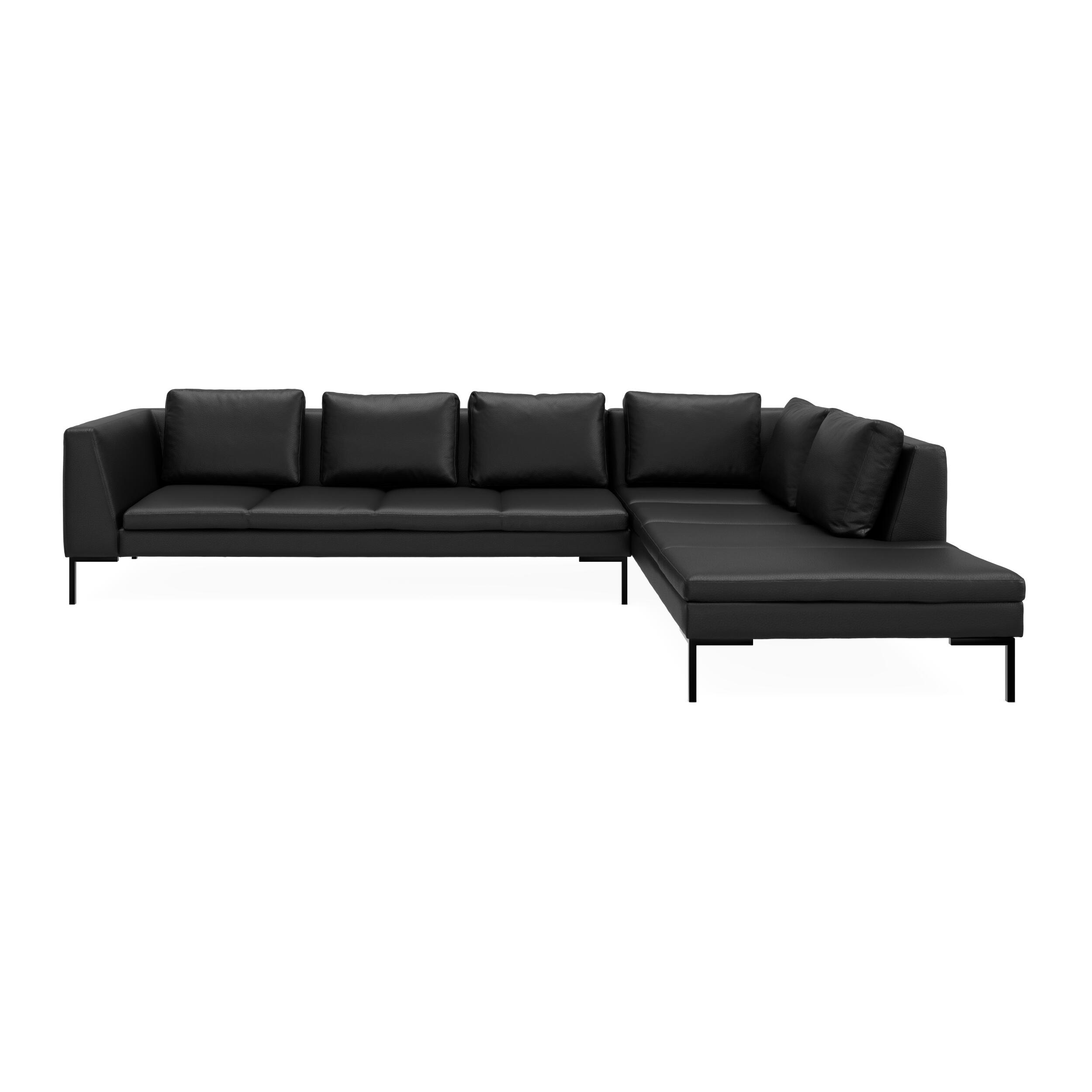 Nordskov højrevendt hjørnesofa med pufafslutning 