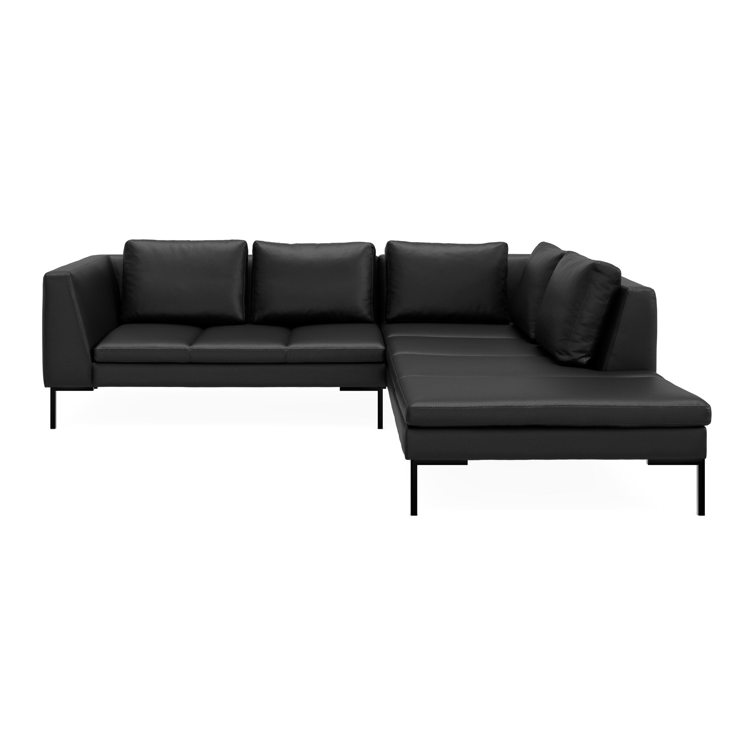 Nordskov højrevendt hjørnesofa med pufafslutning 