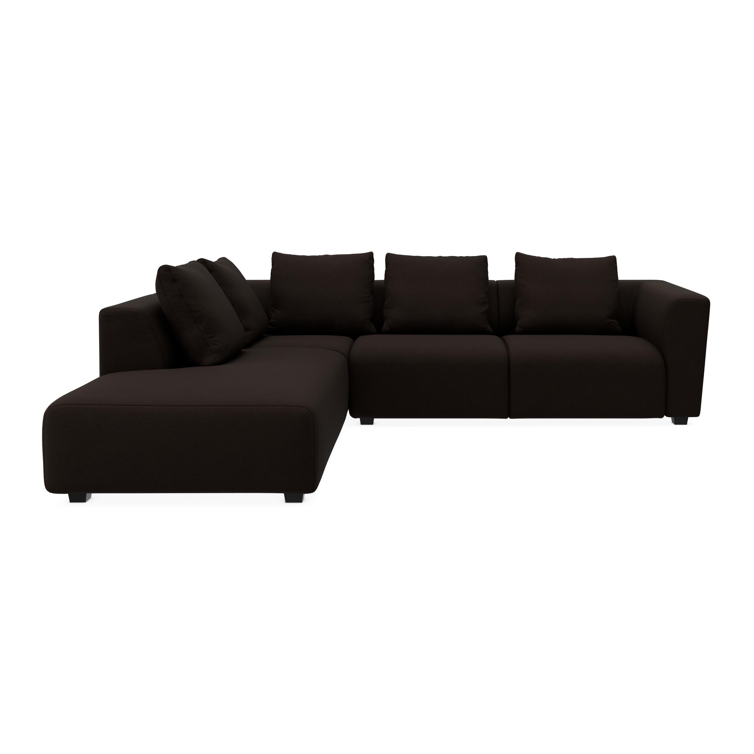 Solaro venstrevendt hjørnesofa med pufafslutning 