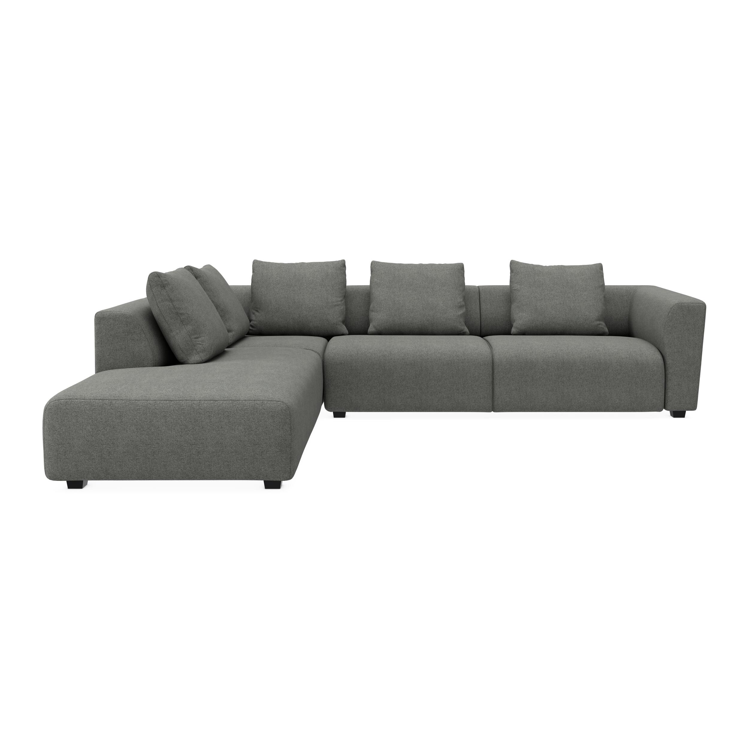 Solaro venstrevendt hjørnesofa med pufafslutning 