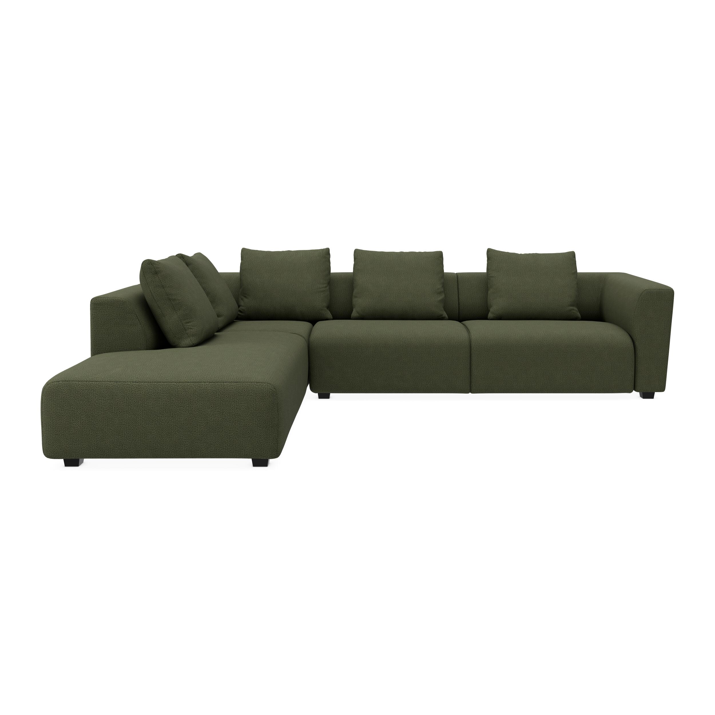 Solaro venstrevendt hjørnesofa med pufafslutning 