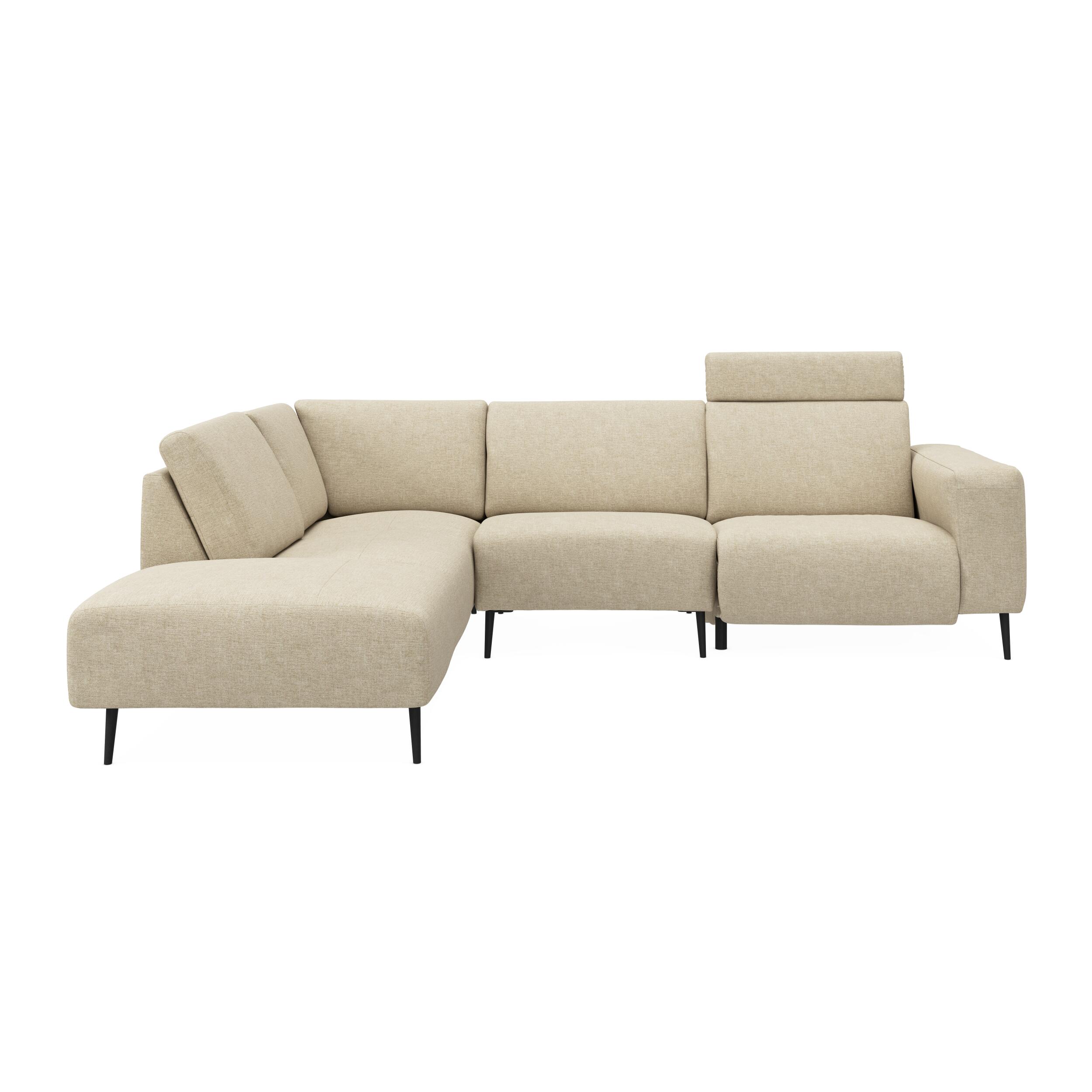 Remus venstrevendt sofa med pufafslutning 