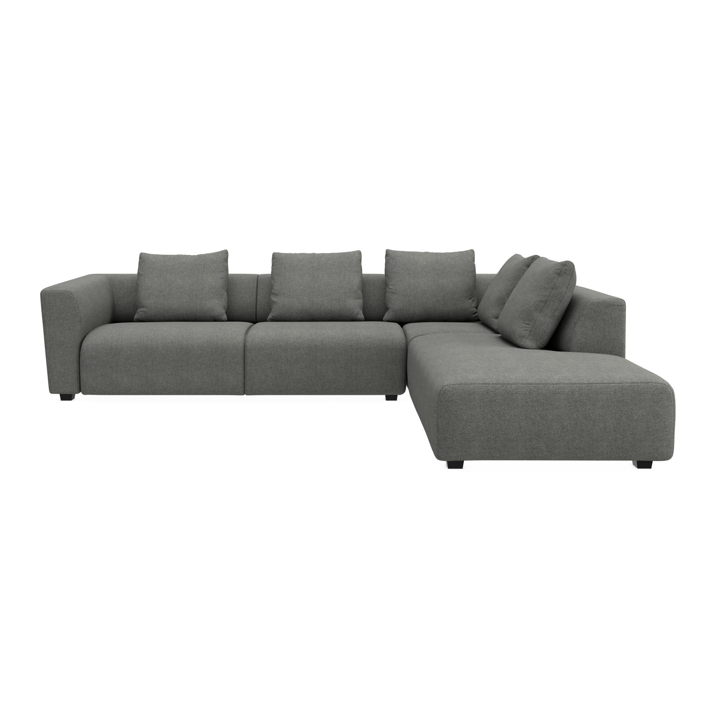Solaro højrevendt hjørnesofa med pufafslutning 