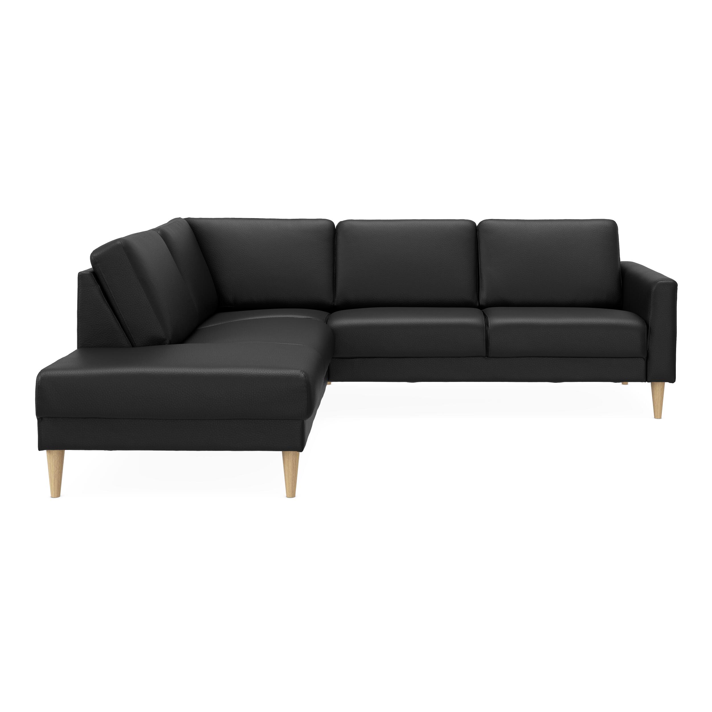 Linea venstrevendt hjørnesofa med pufafslutning 