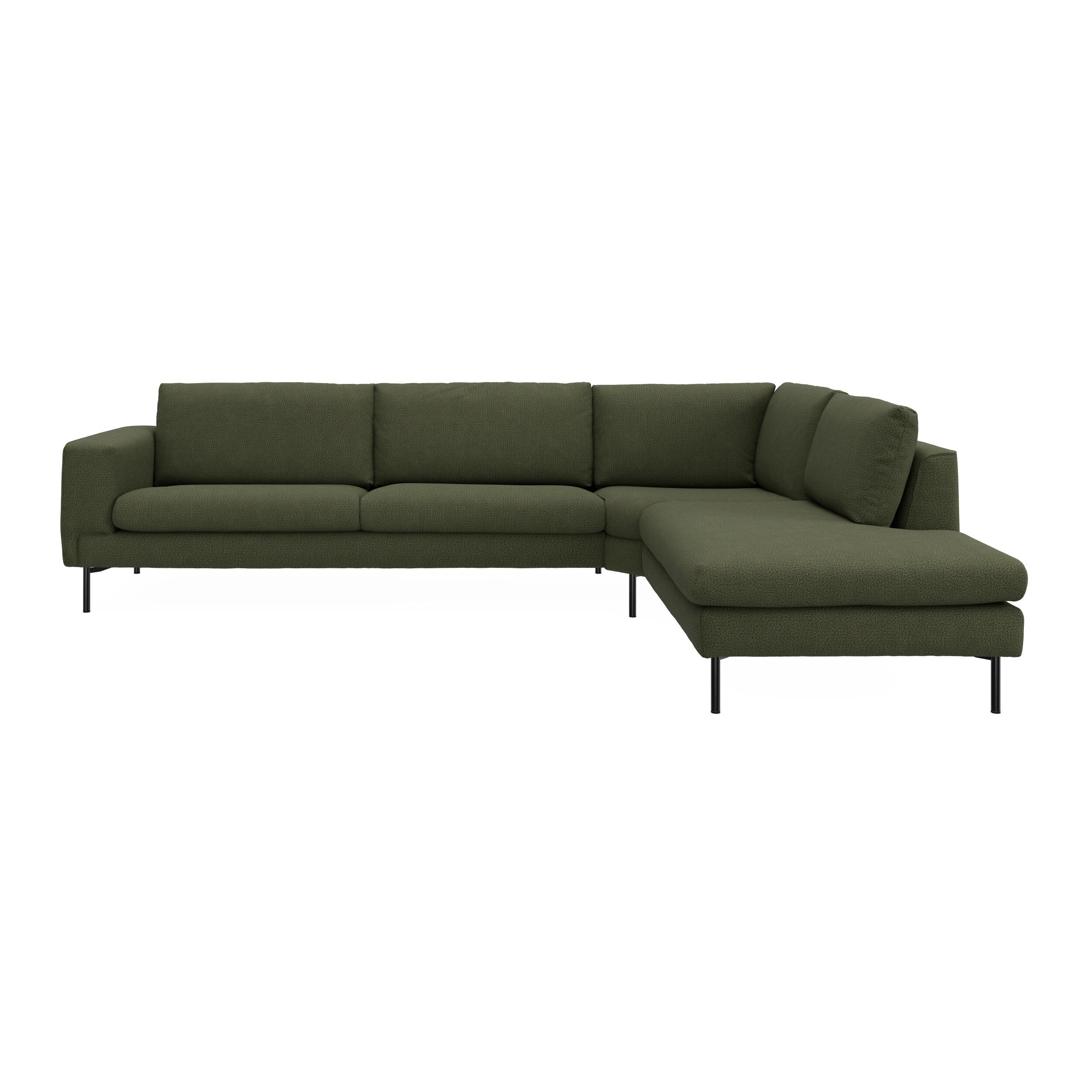 Nyland højrevendt hjørnesofa med pufafslutning 