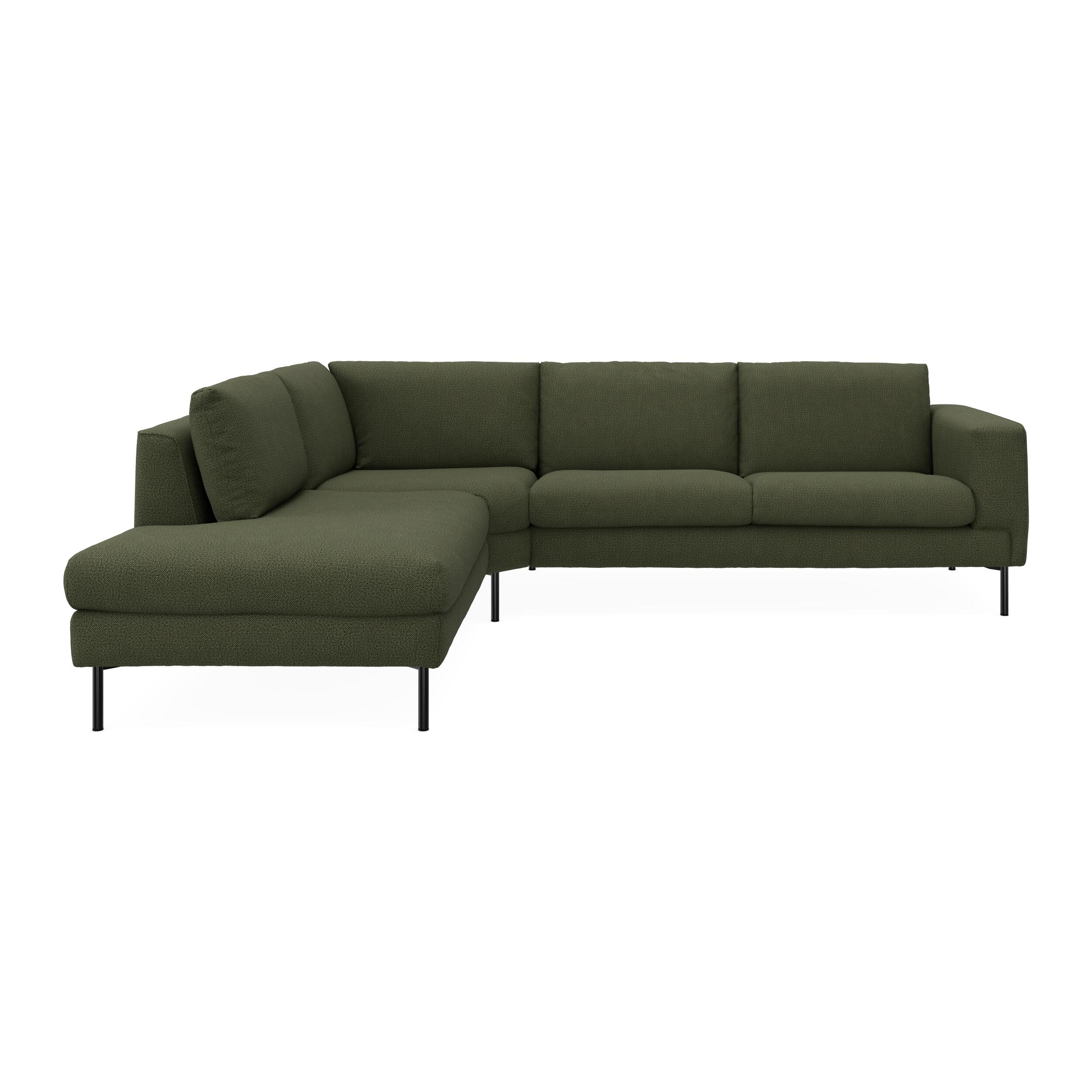 Nyland venstrevendt hjørnesofa med pufafslutning 
