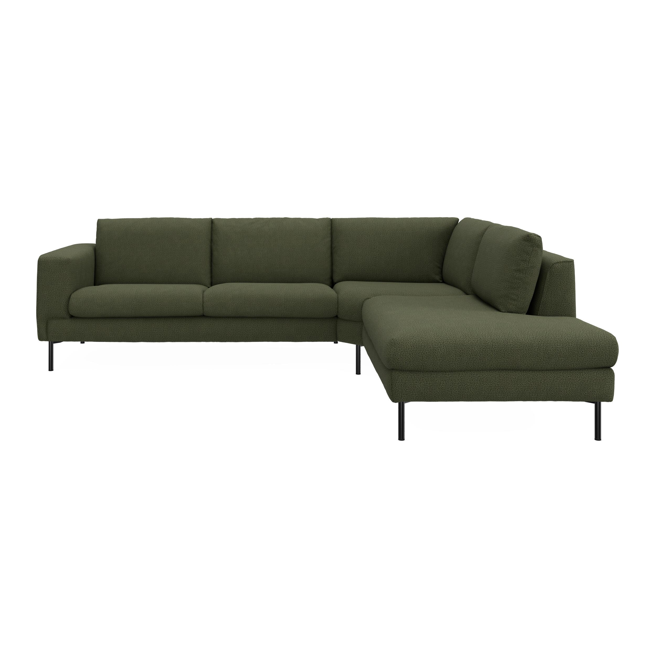 Nyland højrevendt hjørnesofa med pufafslutning 
