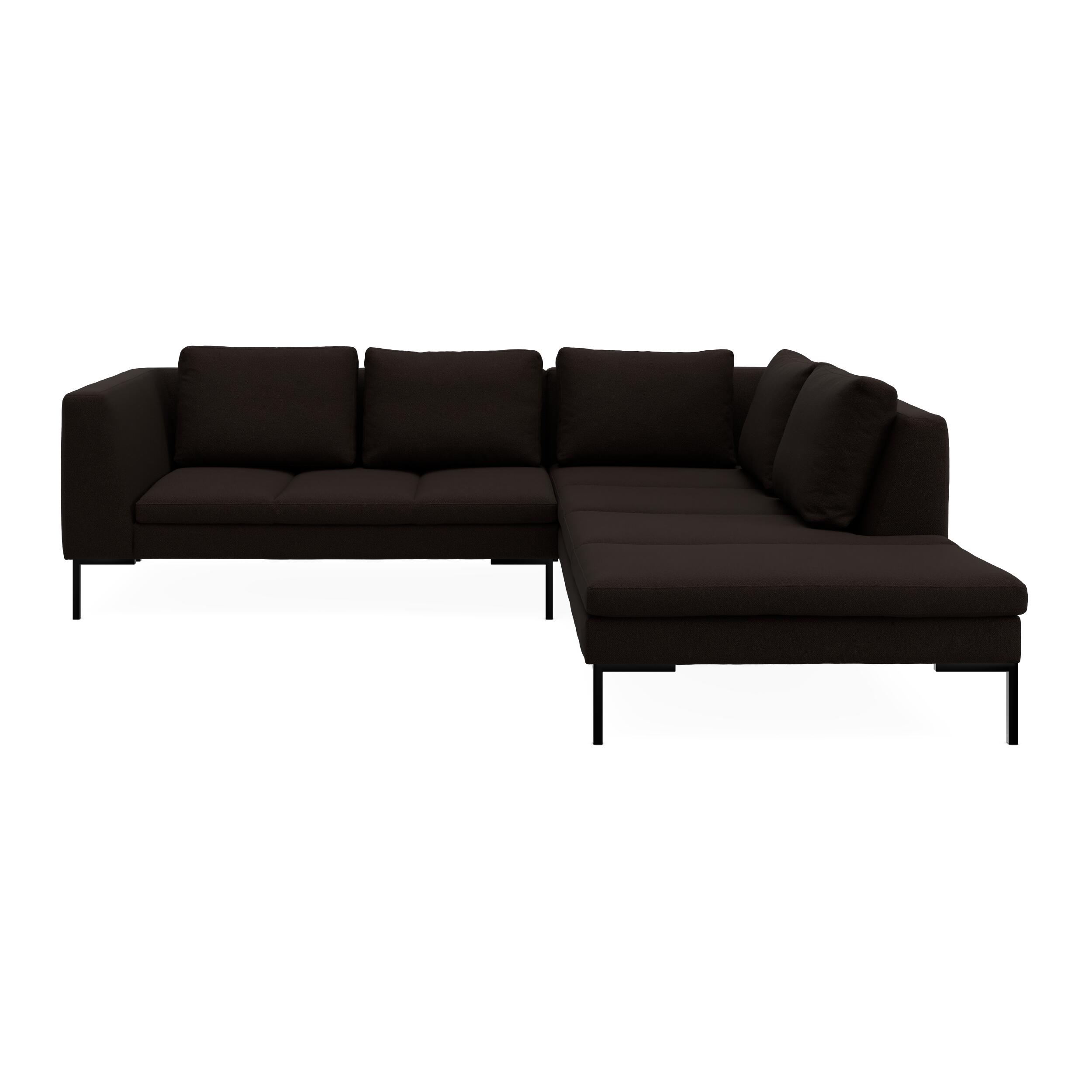 Nordskov højrevendt hjørnesofa med pufafslutning 