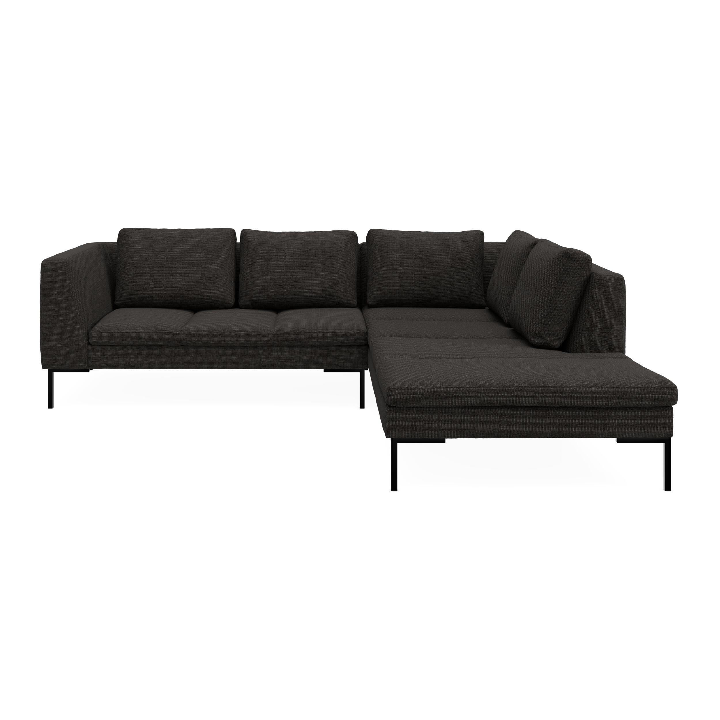 Nordskov højrevendt hjørnesofa med pufafslutning 