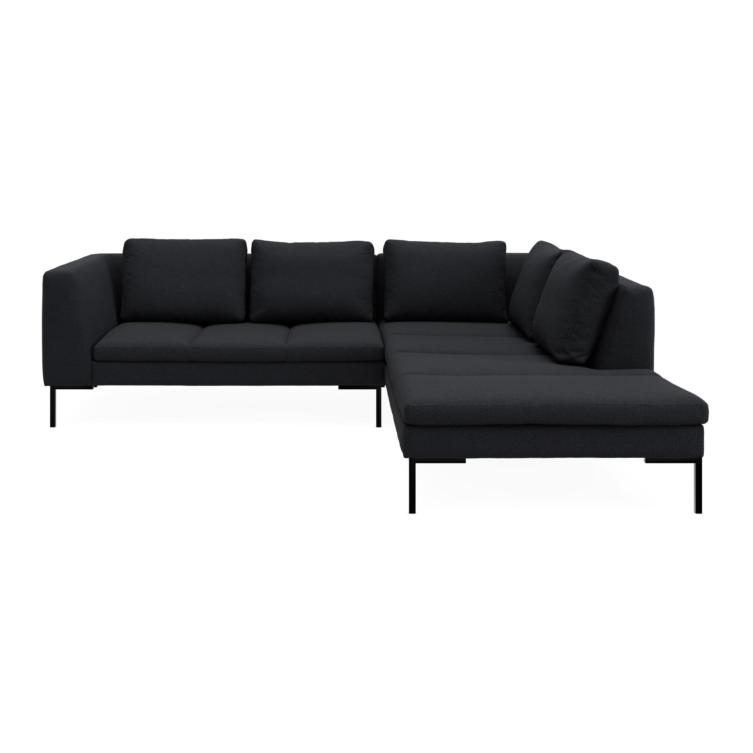 Nordskov højrevendt hjørnesofa med pufafslutning 