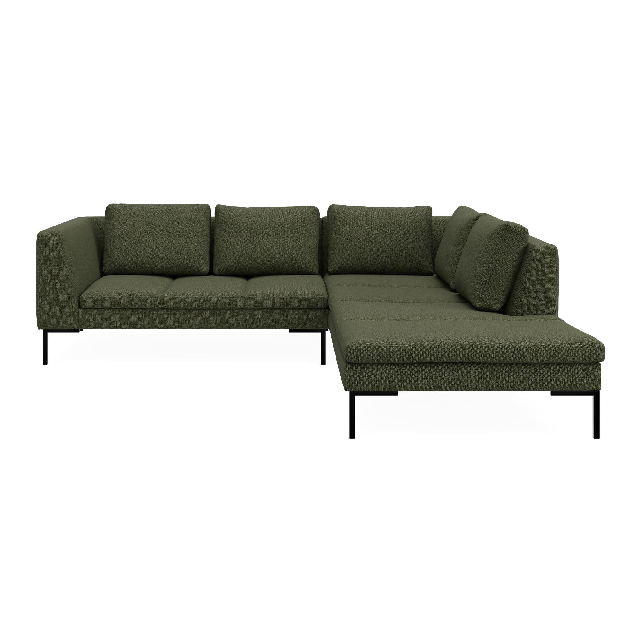 Nordskov højrevendt hjørnesofa med pufafslutning 