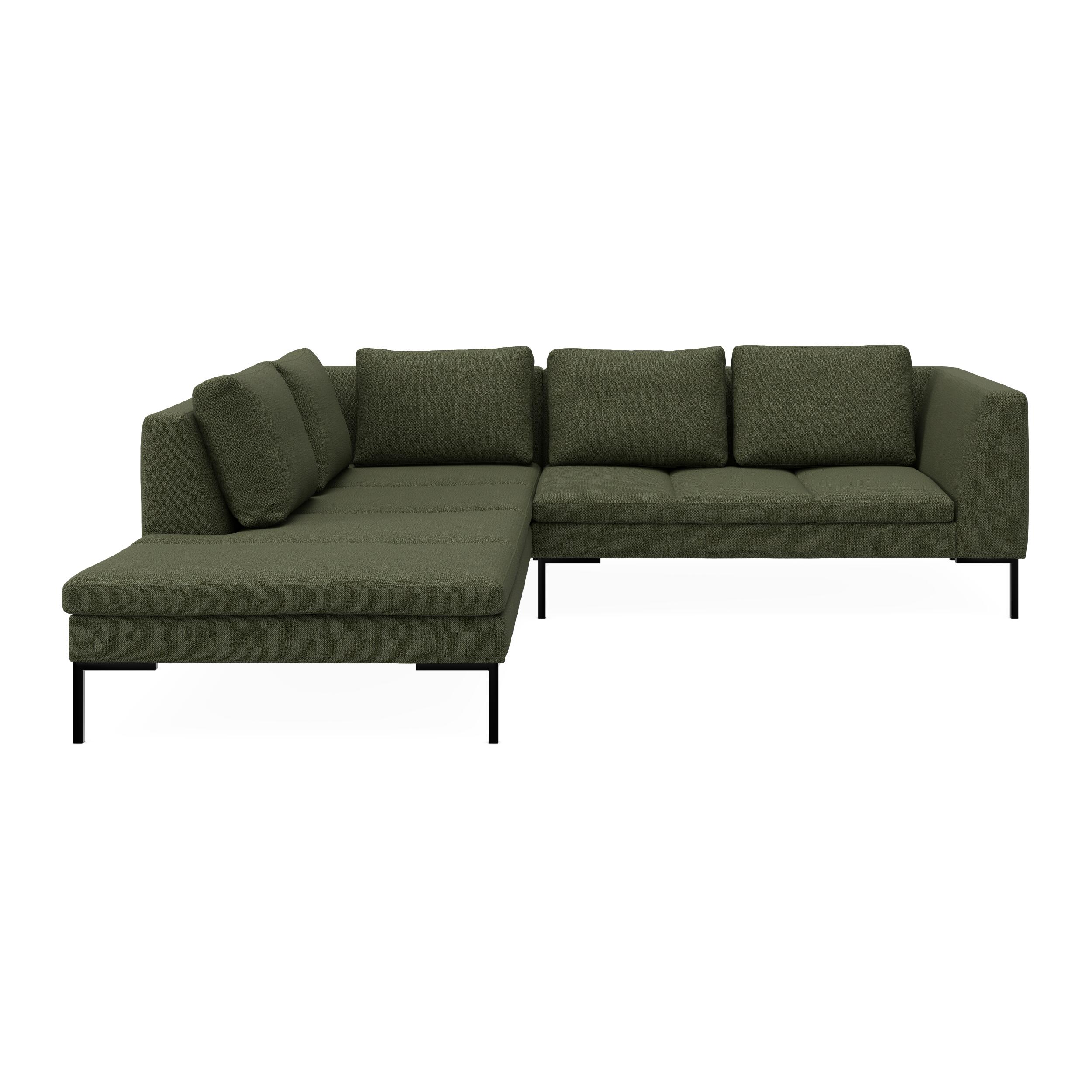 Nordskov venstrevendt hjørnesofa med pufafslutning 