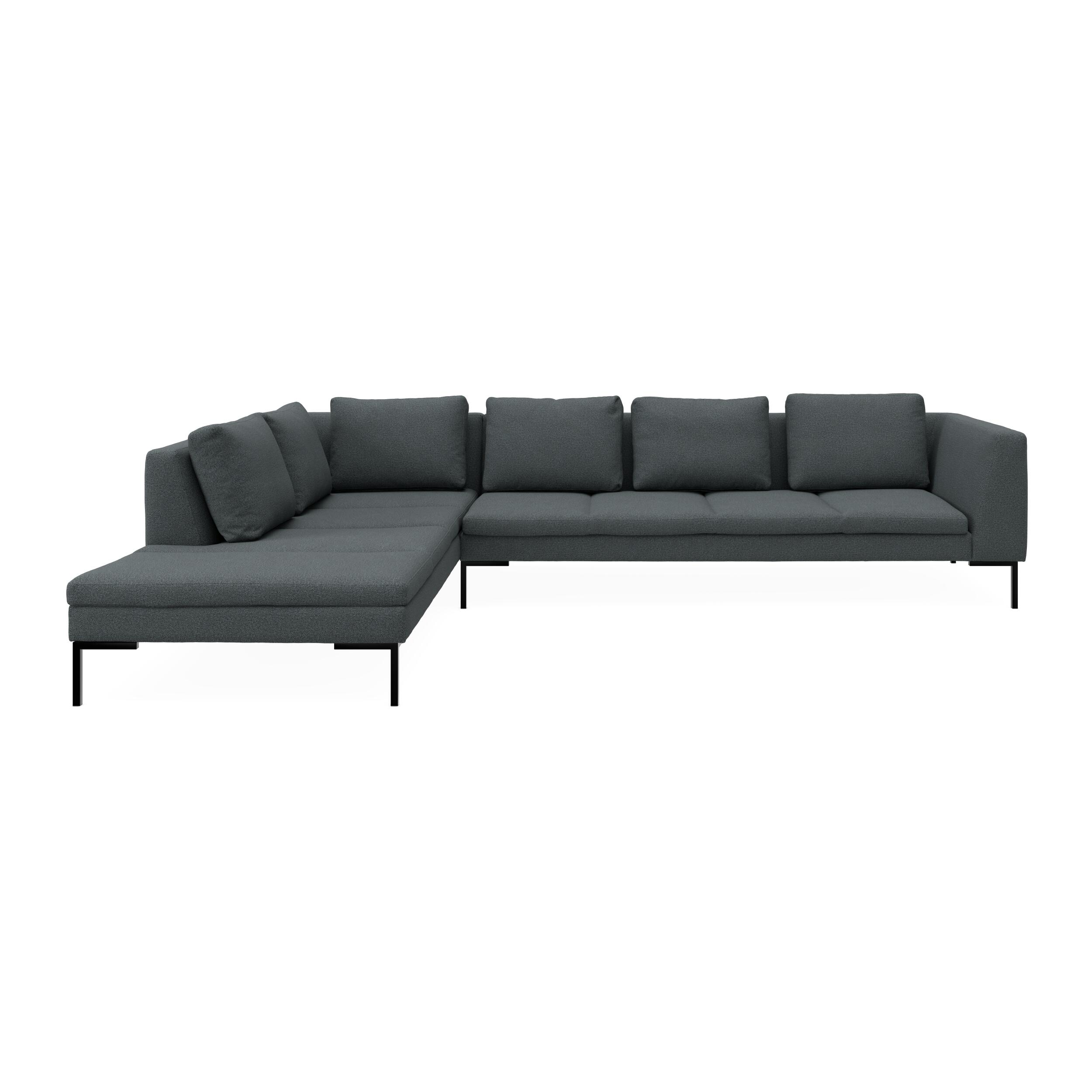 Nordskov venstrevendt hjørnesofa med pufafslutning 