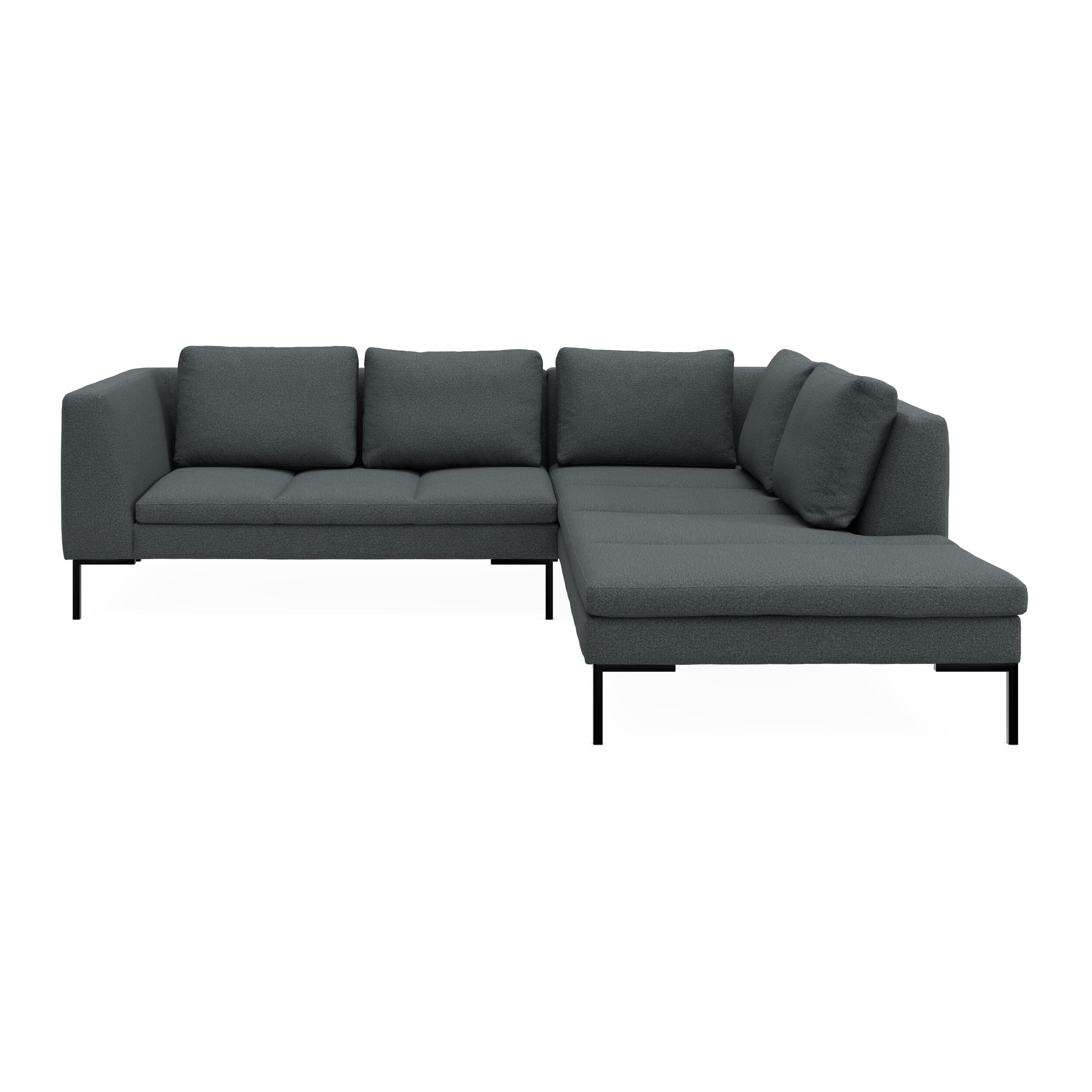 Nordskov højrevendt hjørnesofa med pufafslutning 