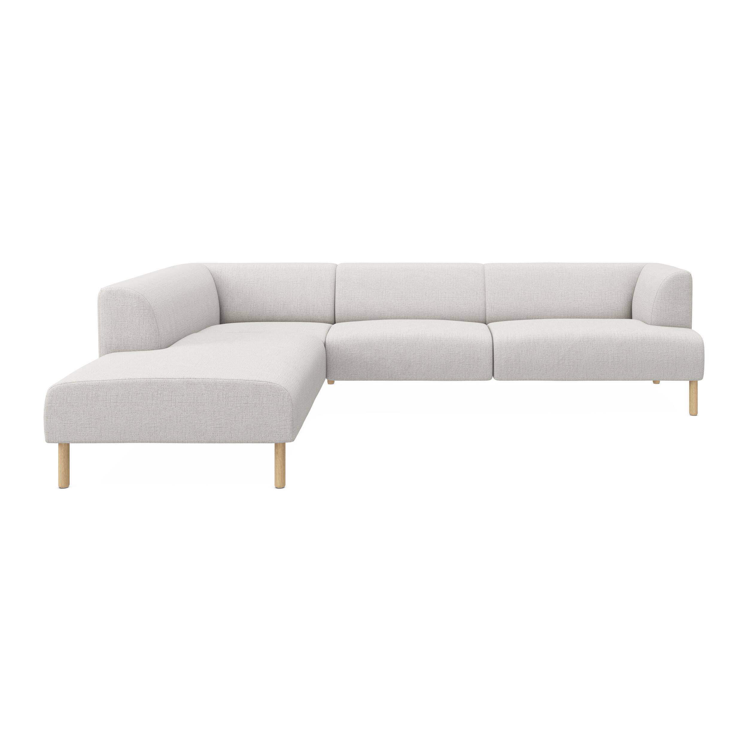 Teron venstrevendt sofa med pufafslutning 