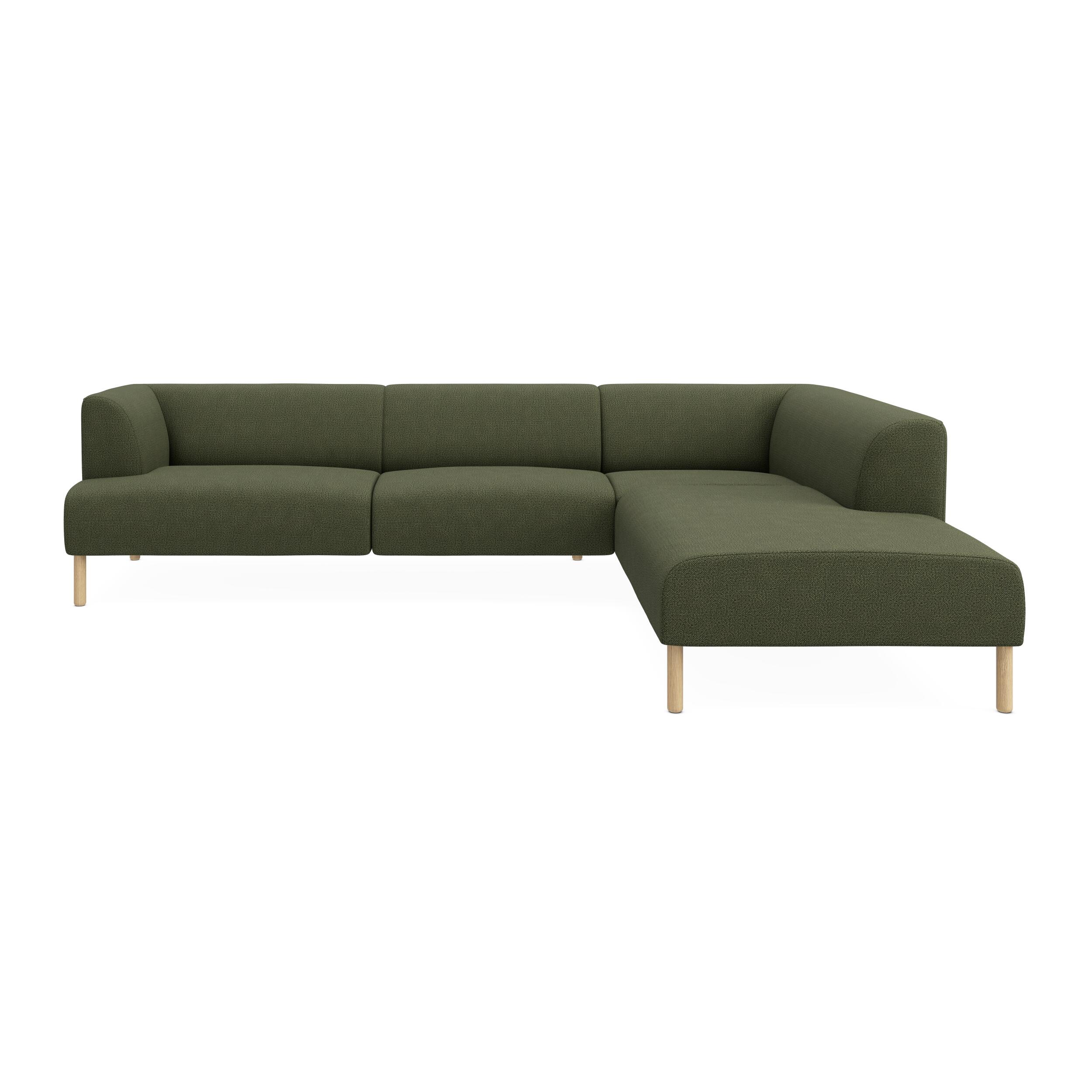 Teron højrevendt sofa med pufafslutning 