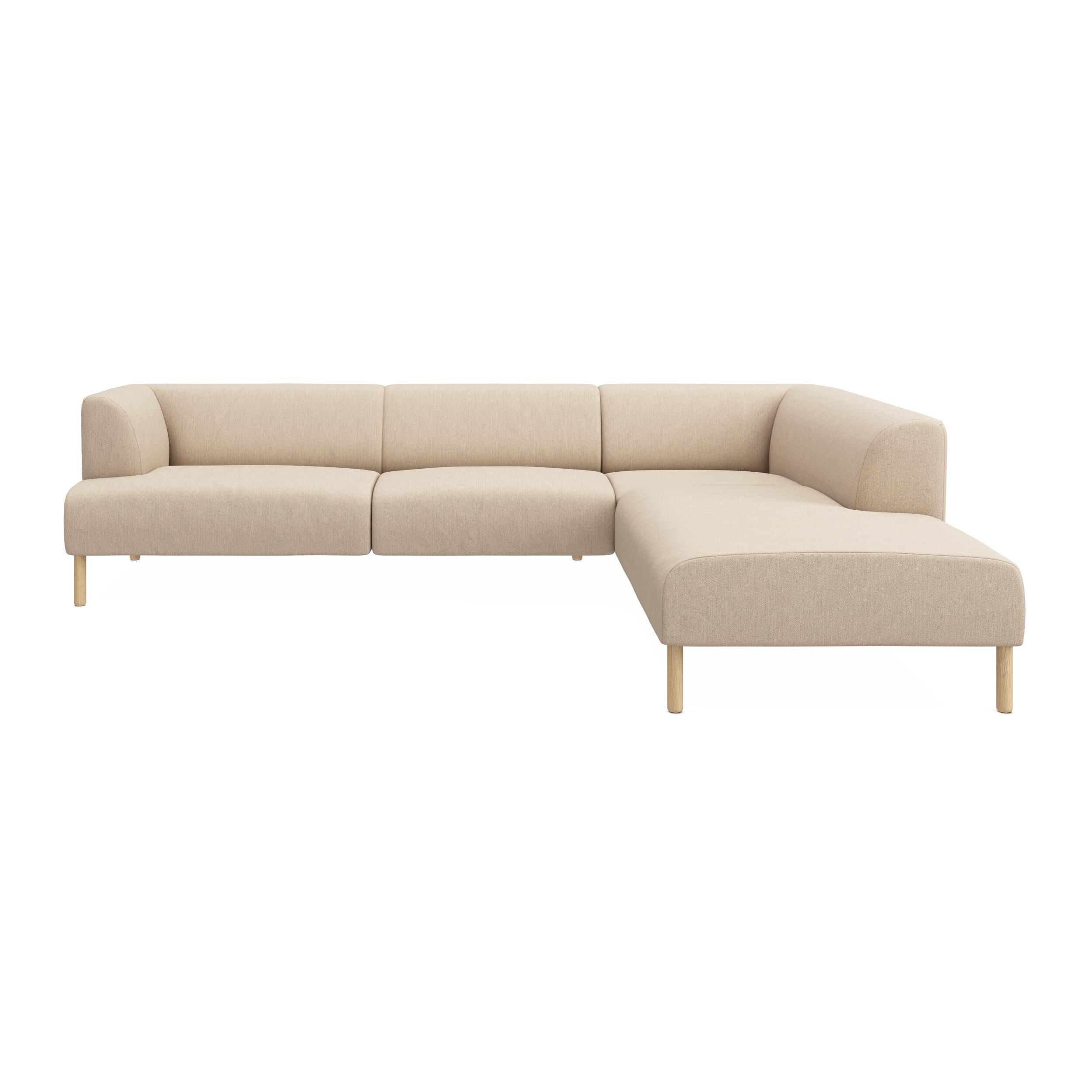 Teron højrevendt sofa med pufafslutning 