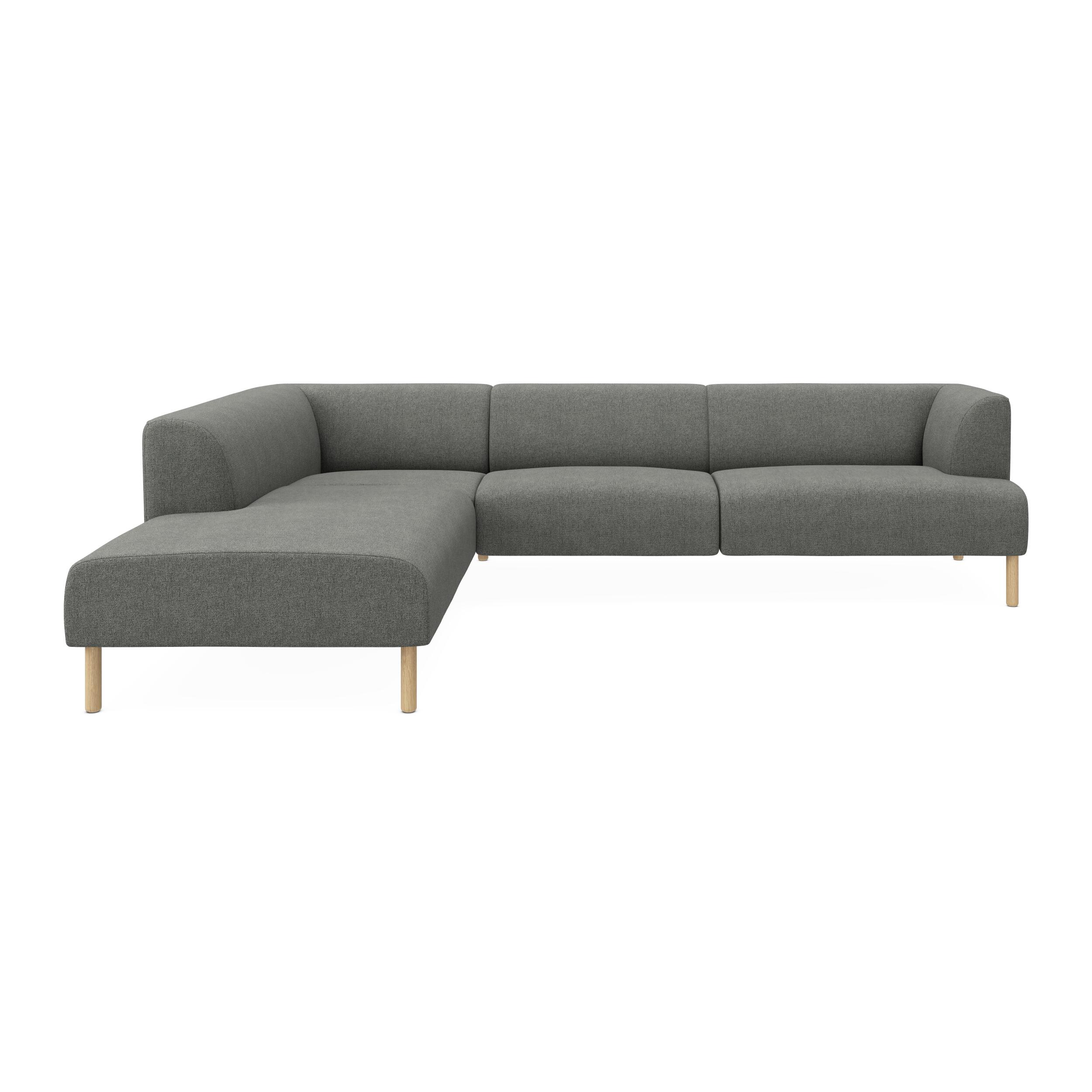 Teron venstrevendt sofa med pufafslutning 